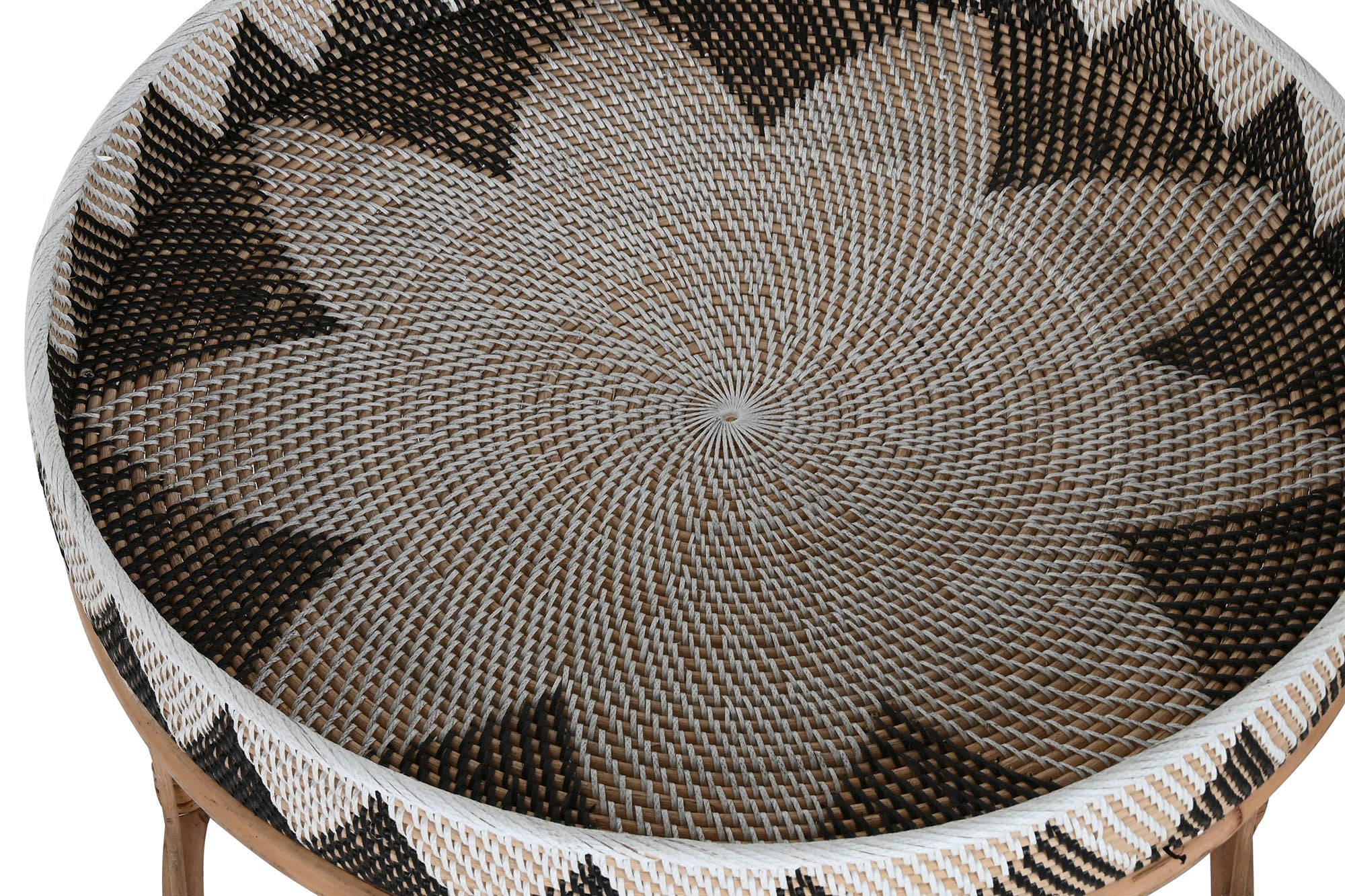 Conjunto de mesa de centro 2 rattan 70x70x52 5,50 feito à mão