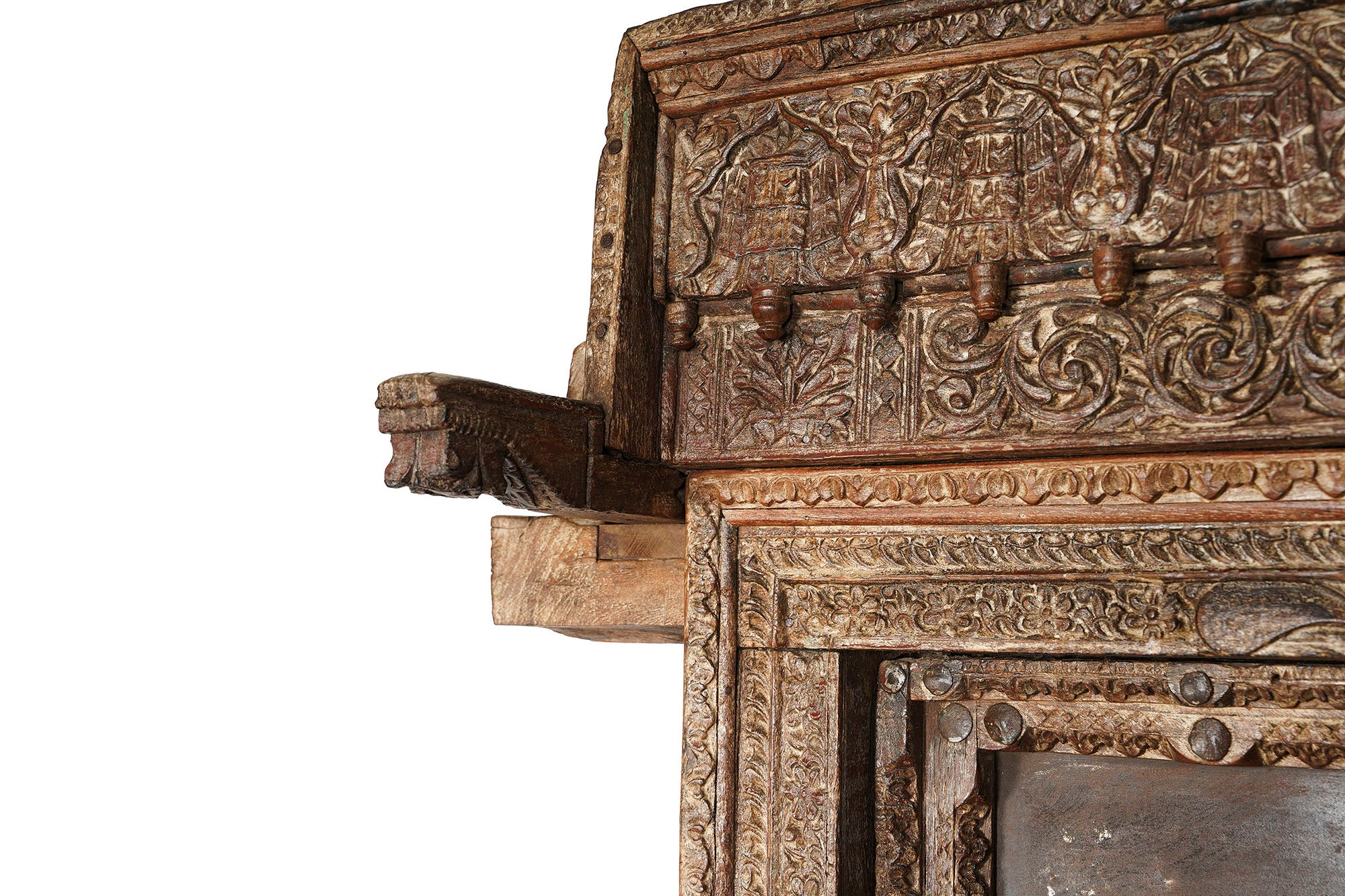 Porta de Teca 120X46X190 Peça Única Marrom