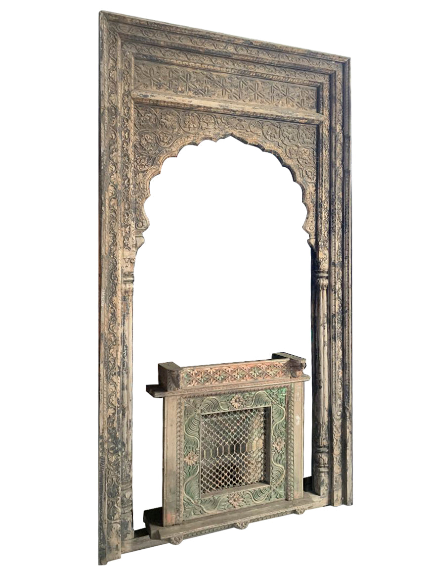 Arco de Teca 144,5x11x277,5 Peça Única Natural