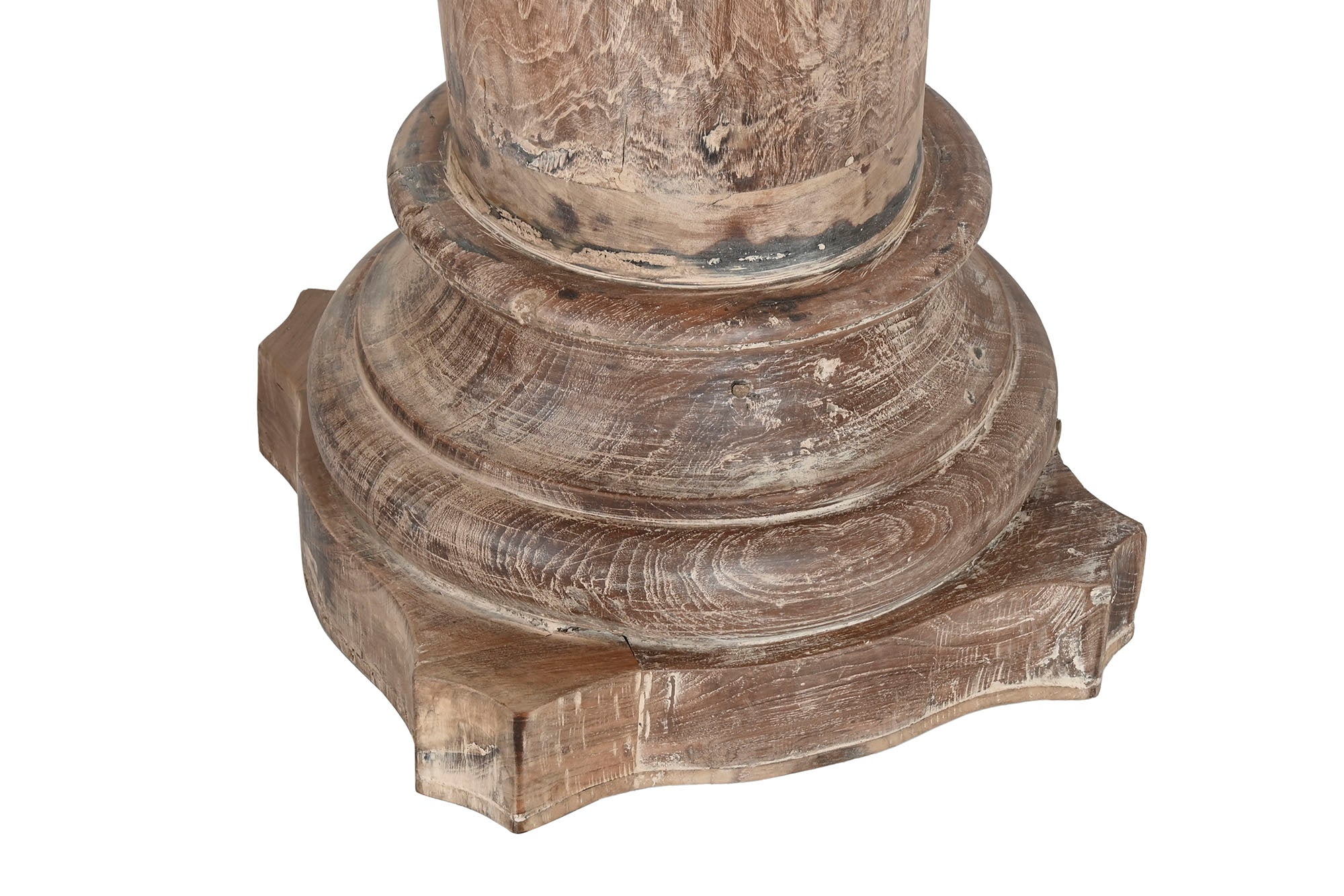 Columna Teca 38X38X267 Pieza Unica Natural