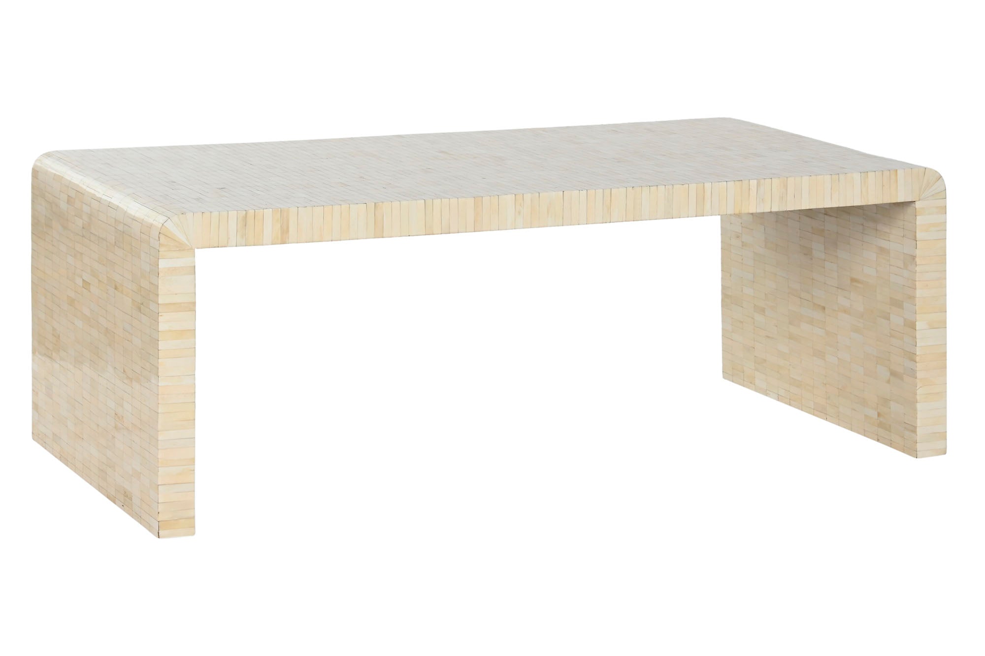 Mesa Centro Hueso 128X61,5X47 Taracea Hecho A Mano