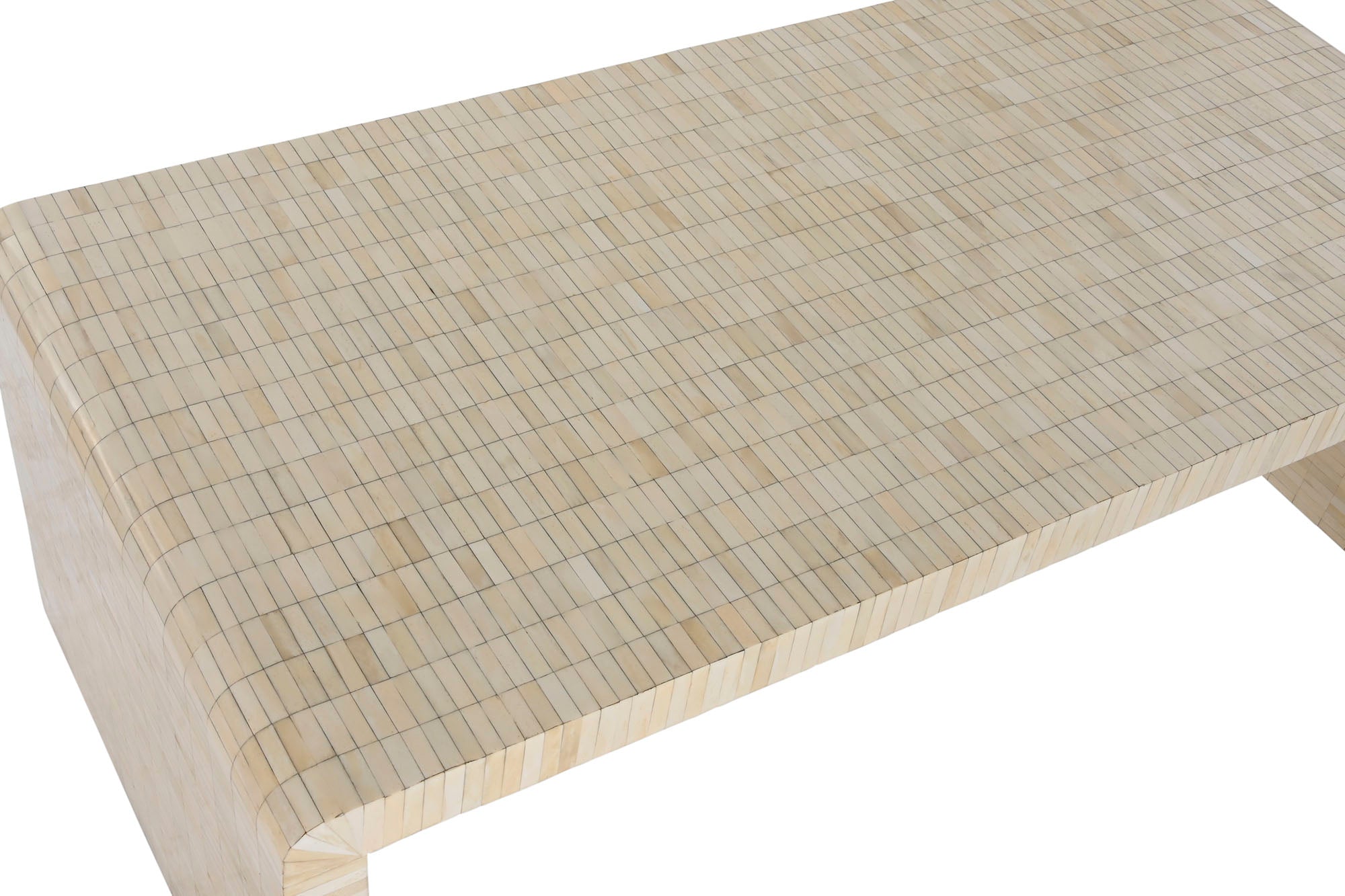 Mesa Centro Hueso 128X61,5X47 Taracea Hecho A Mano