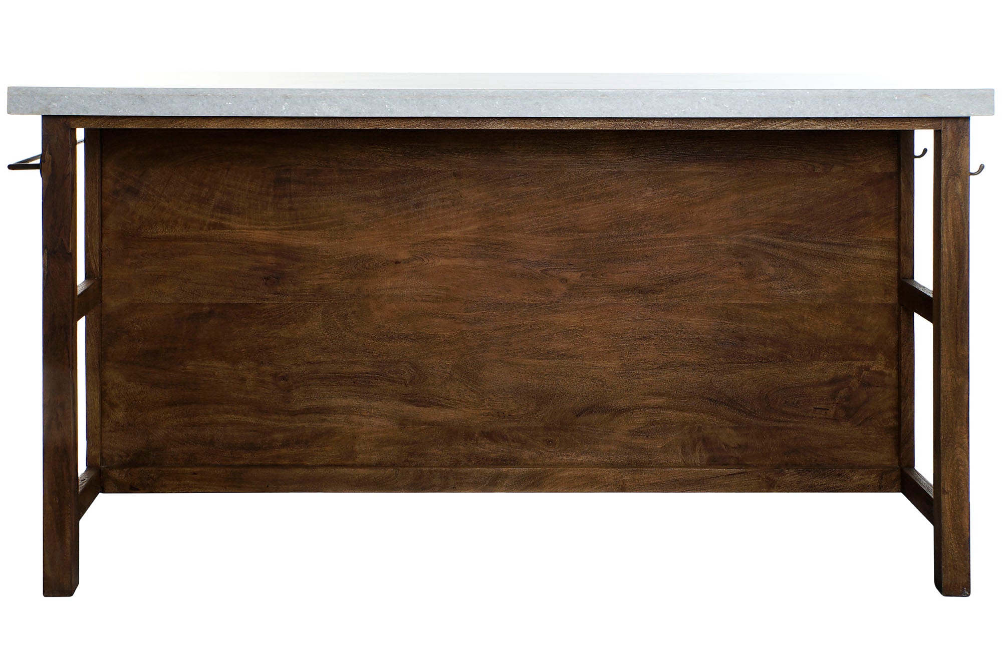 Isla Cocina Madera Marmol 168X76X92 6 Caj 4 Baldas
