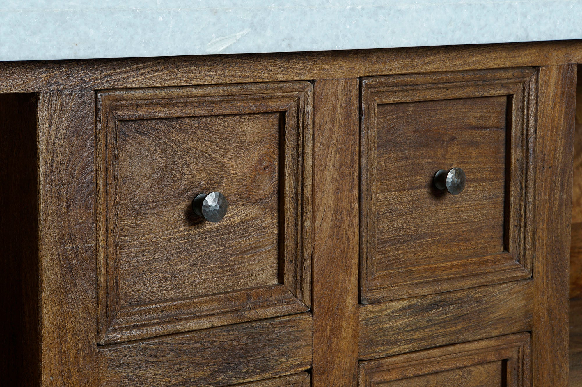 Isla Cocina Madera Marmol 168X76X92 6 Caj 4 Baldas