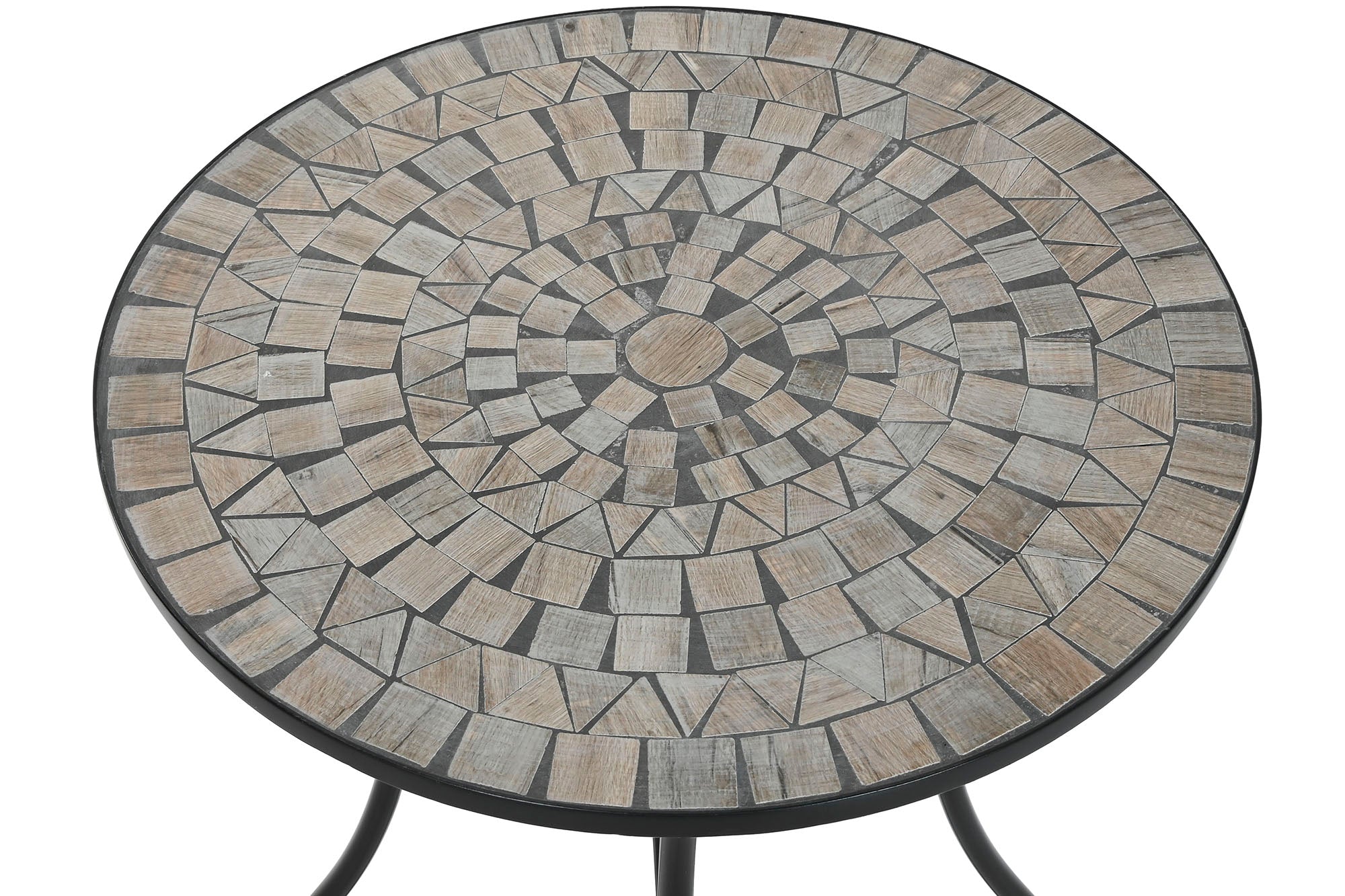 Mesa Metal Ceramica 60X60X72 Mosaico Multicolor