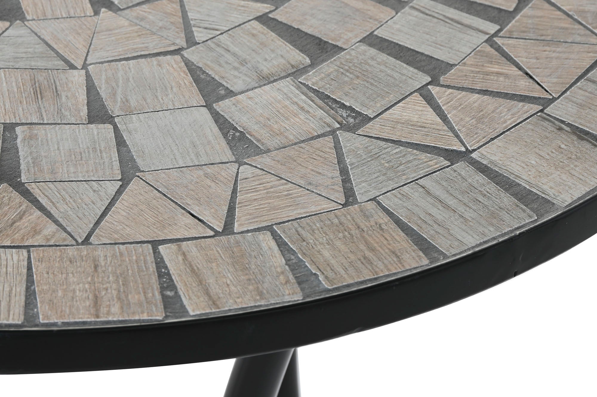 Mesa Metal Ceramica 60X60X72 Mosaico Multicolor