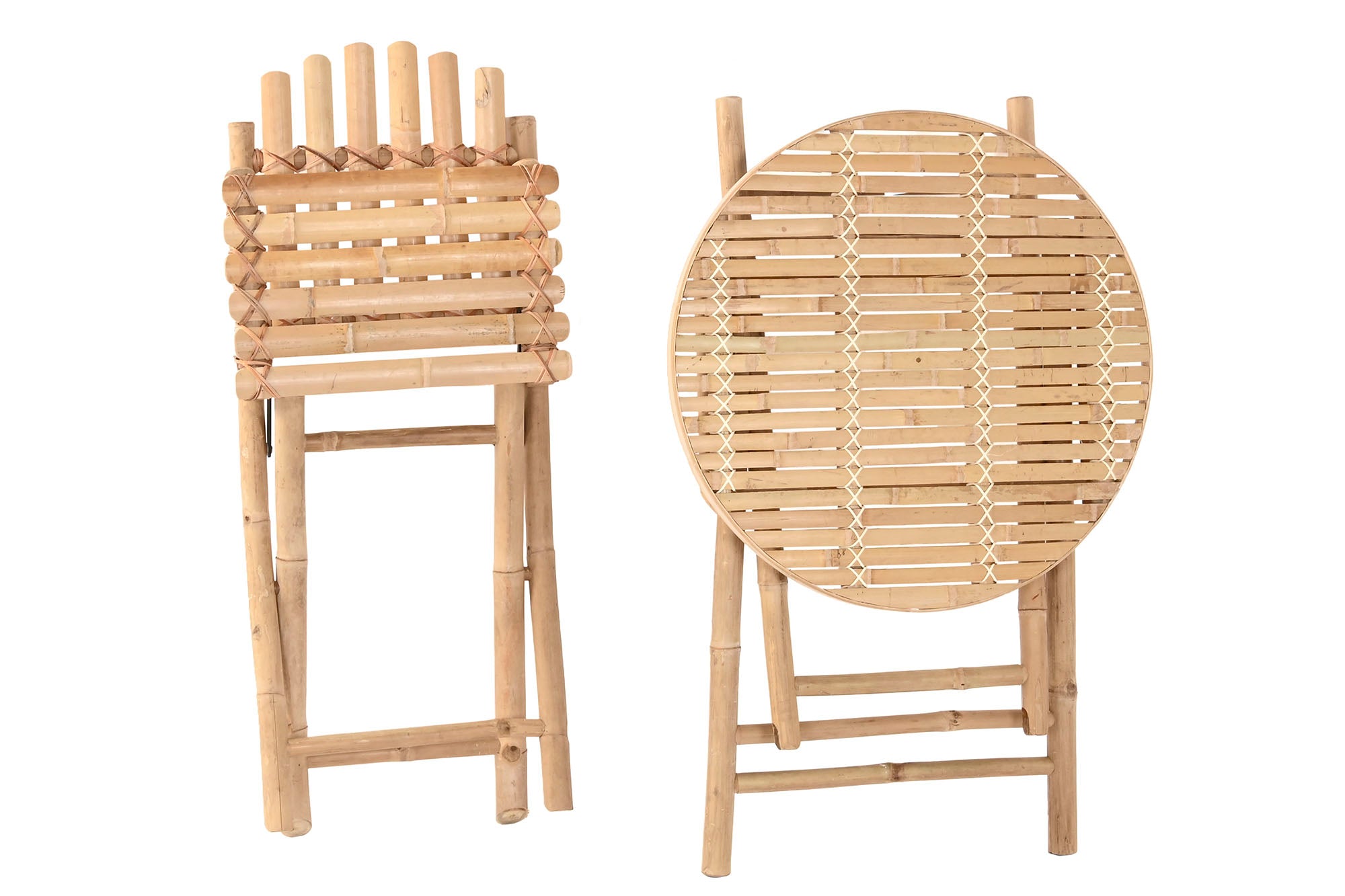 Mesa Set 3 Bambu 61X61X73 Plegable