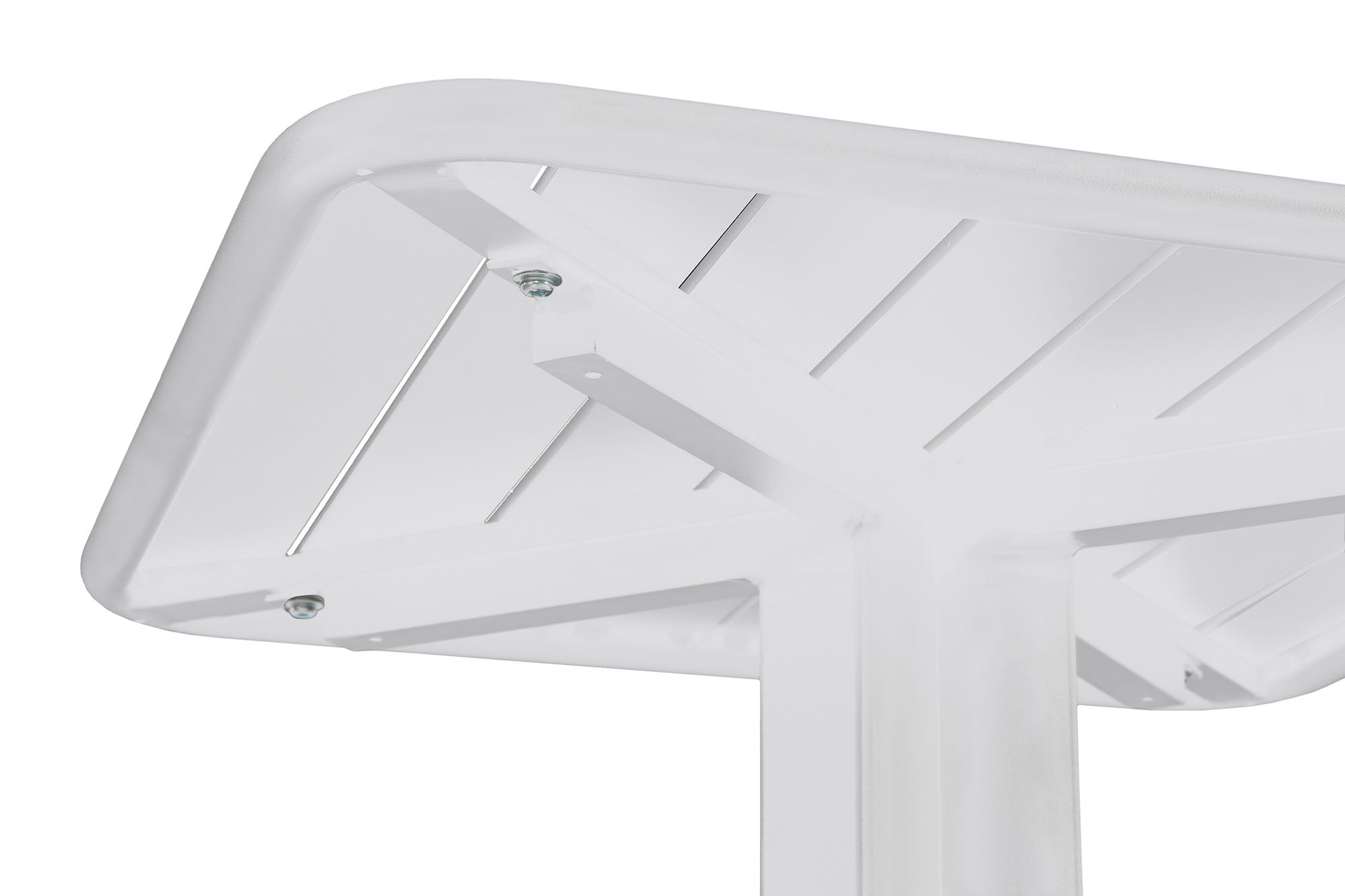 Bar Table Set 3 Pp Metal 60X60X102 White Stool