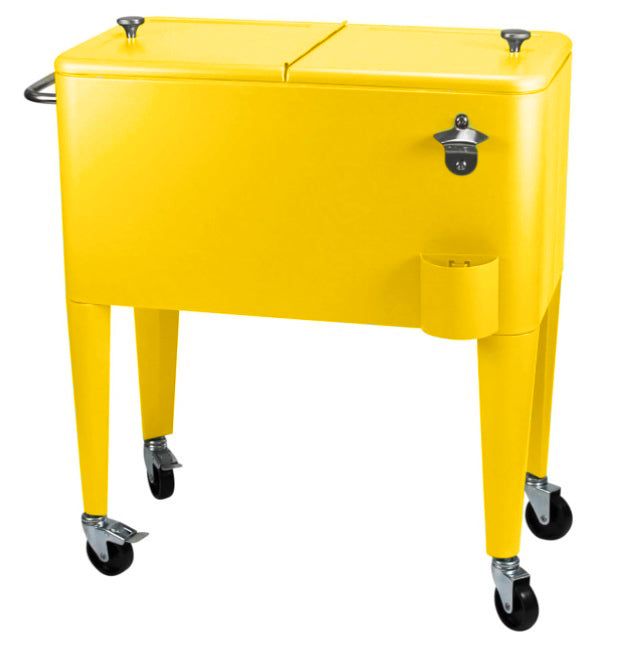 Nevera Acero Pp 74X43X80 56 Litros Amarillo
