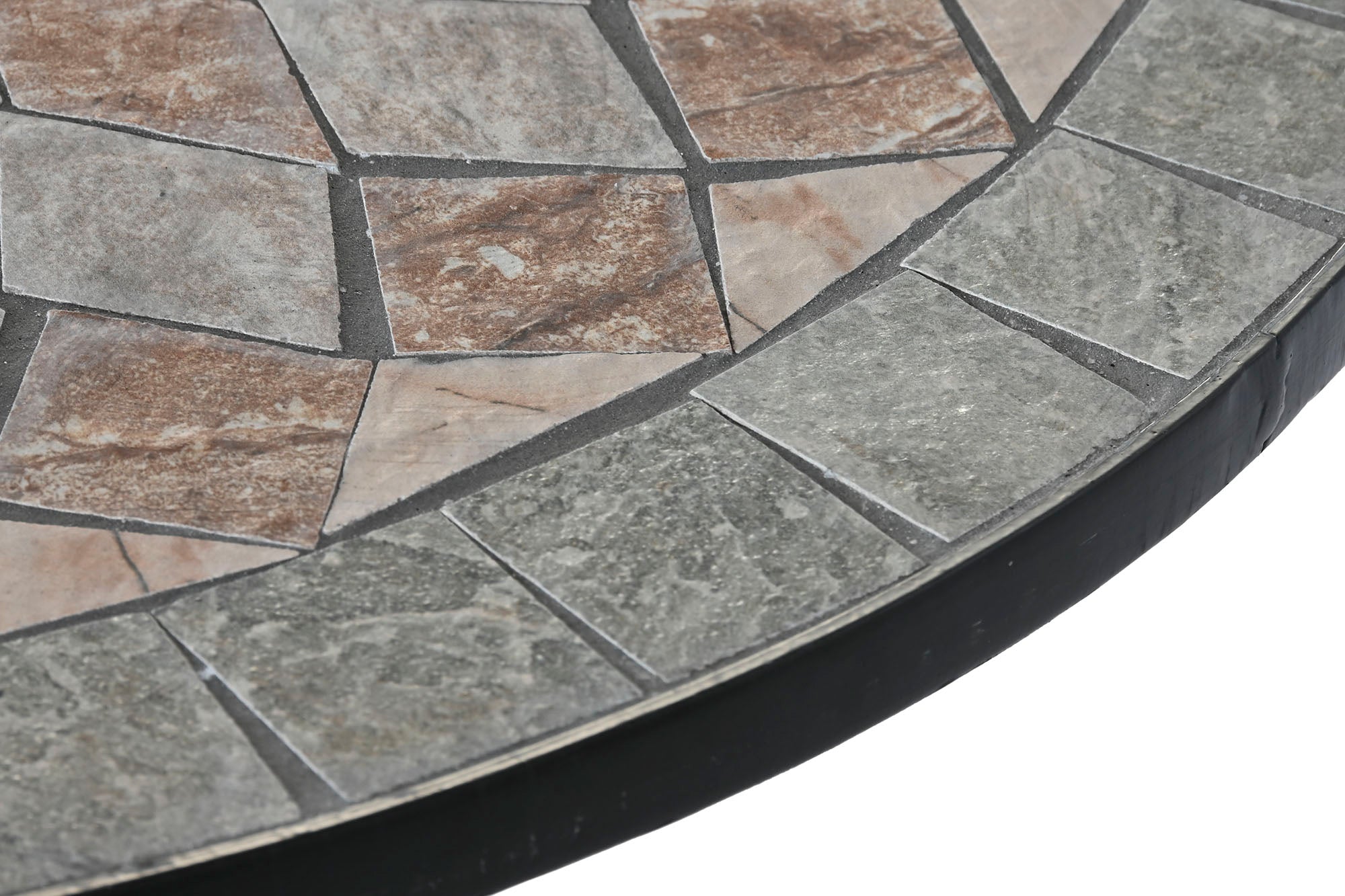 Mesa Redonda Comedor Metal Ceramica 80X80X76 Negro