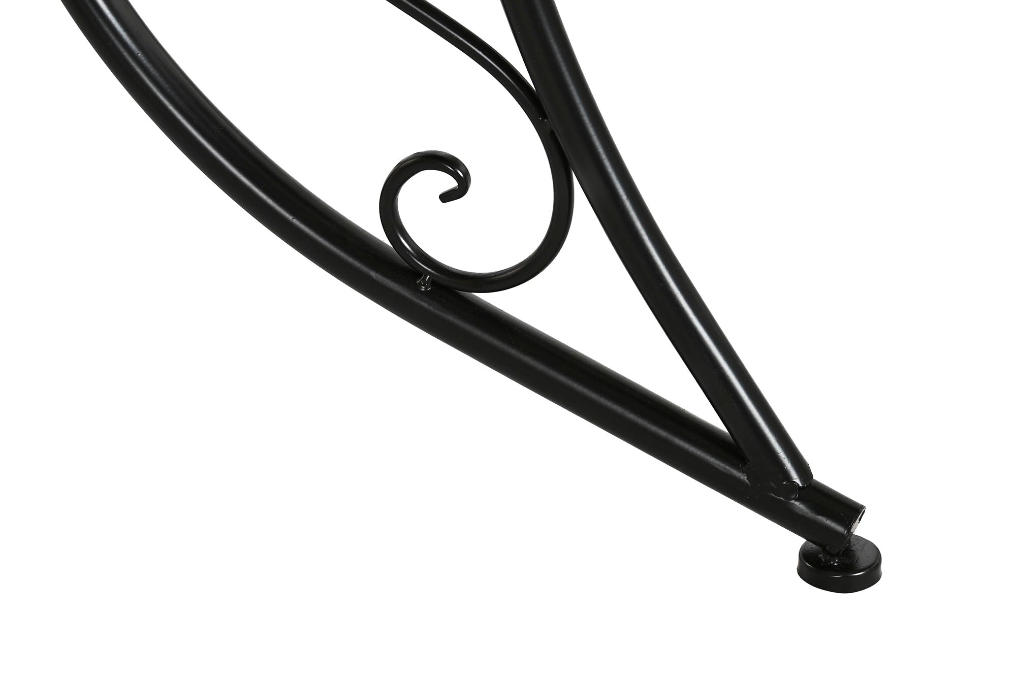 Mesa Redonda Comedor Metal Ceramica 80X80X76 Negro