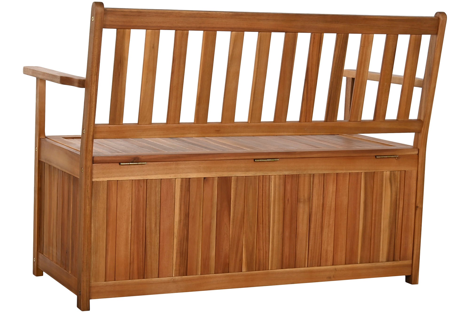 Banco Acacia 120X60X87 Con Tapa Natural Marron