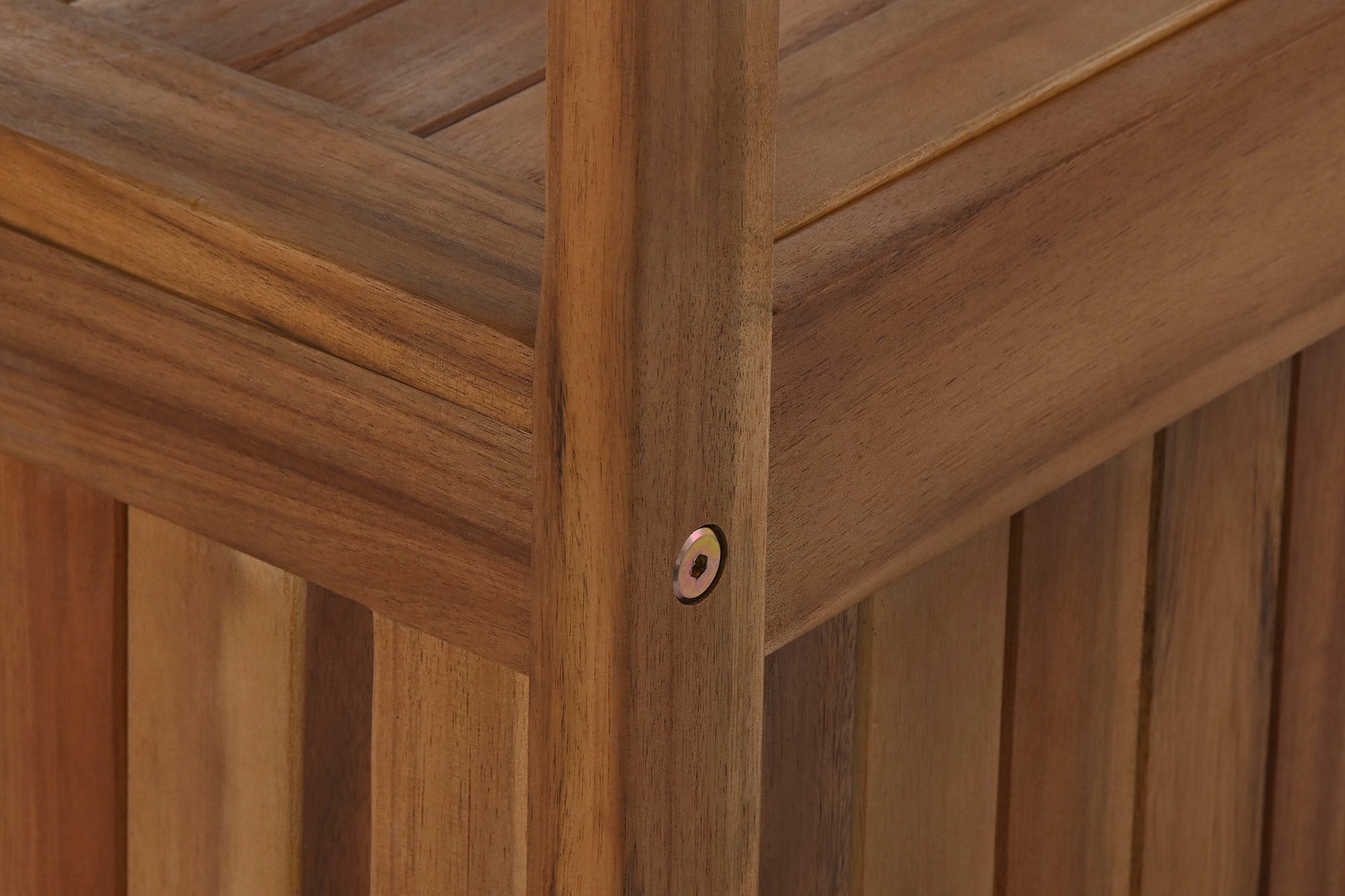 Banco Acacia 120X60X87 Con Tapa Natural Marron