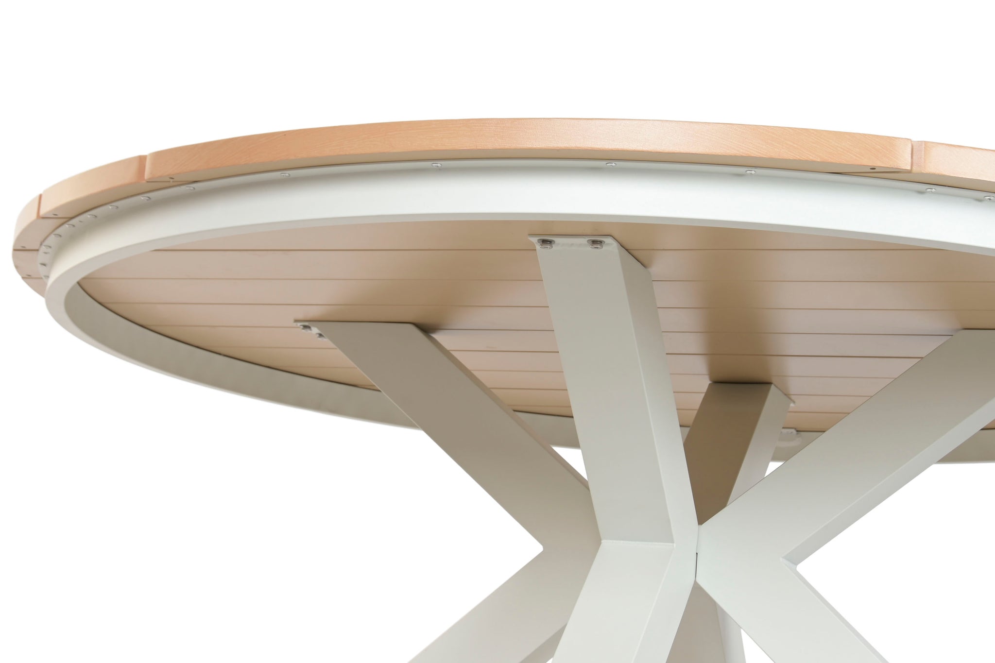 Mesa de Jantar Redonda de Alumínio 140X140X75 Branca