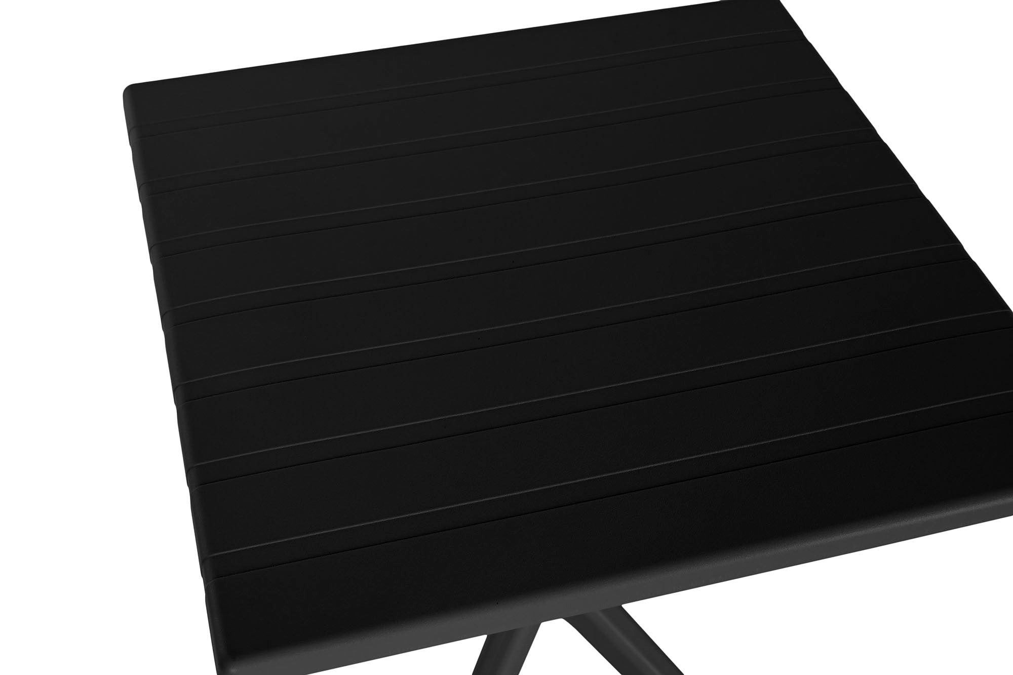 Mesa Metal Pp 70X70X75 Reciclado Negro