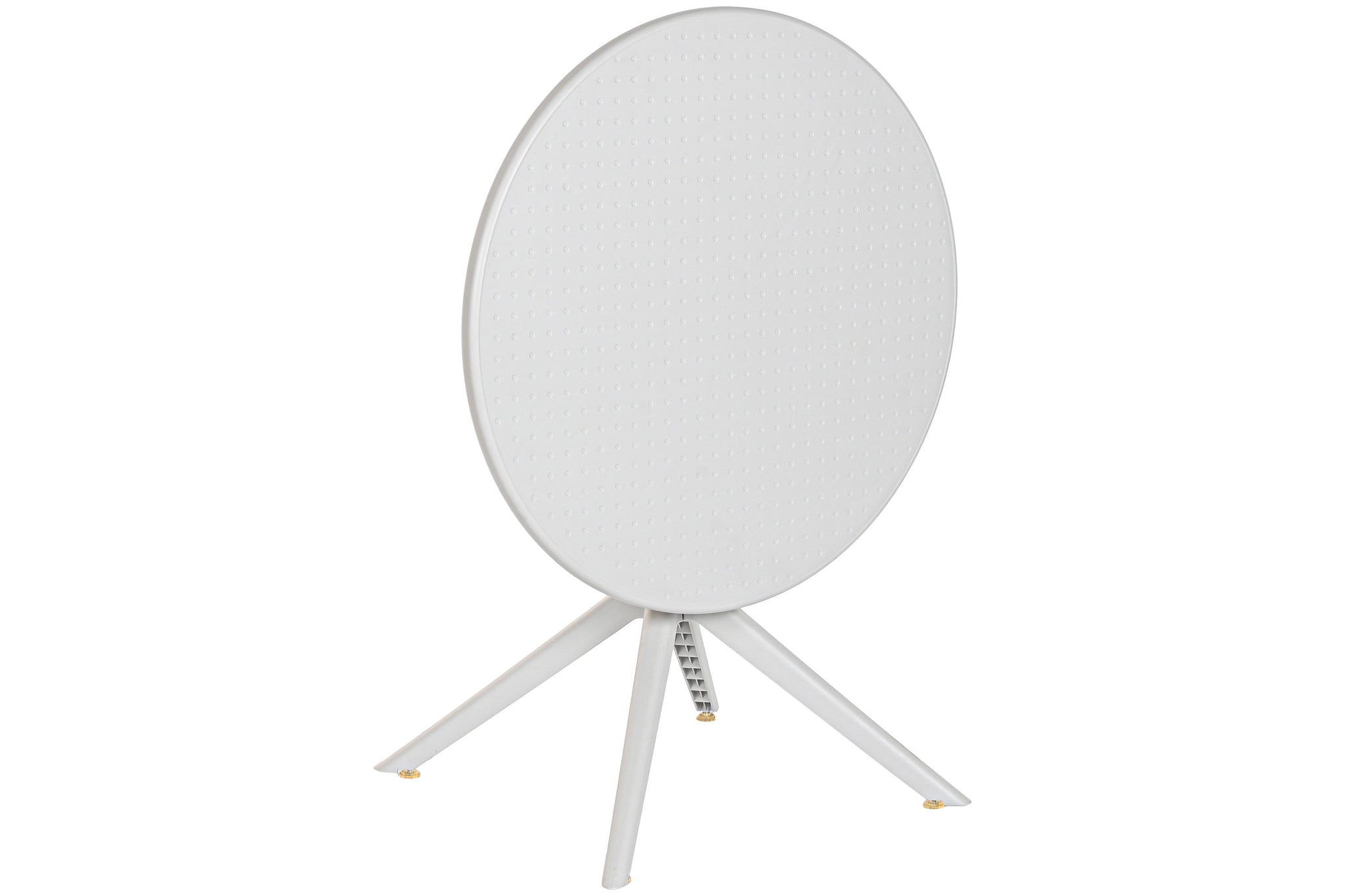 Mesa de metal PP cinza reciclado 80x80x75