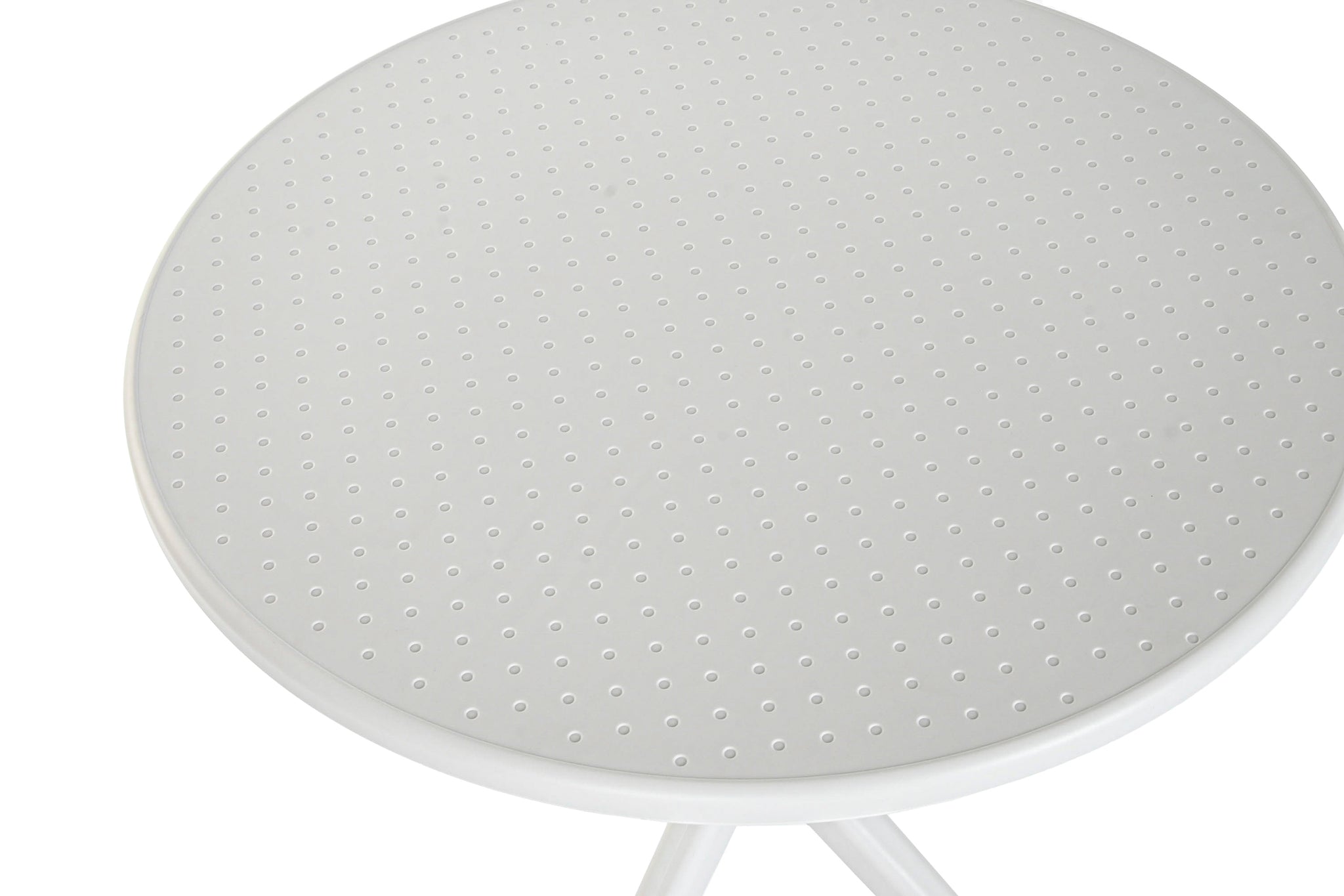 Mesa de metal PP cinza reciclado 80x80x75