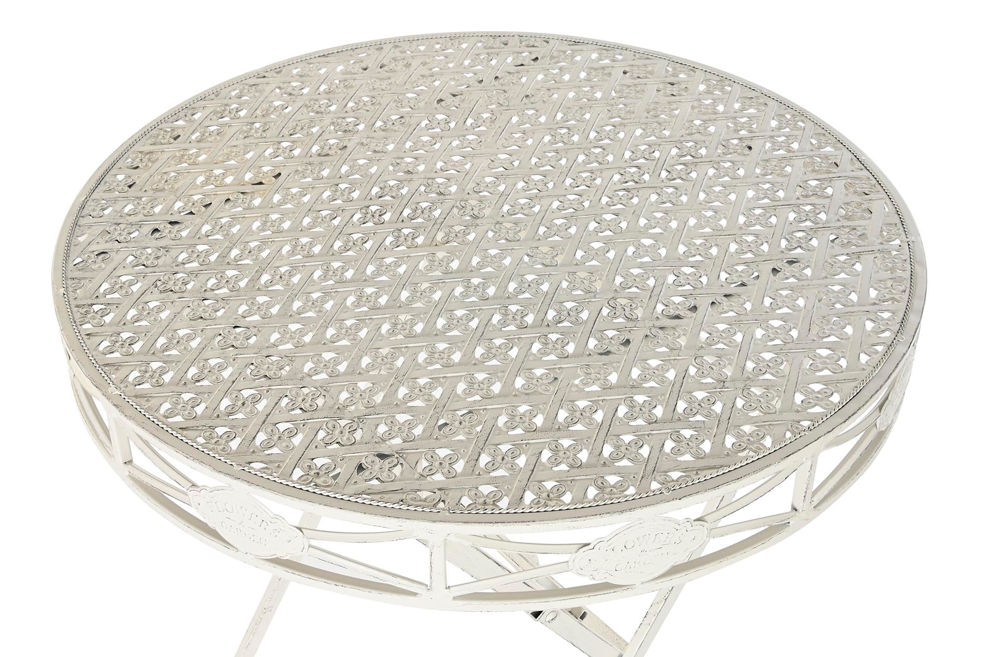 Mesa de Jantar de Metal 70X70X73 5,00 Branca
