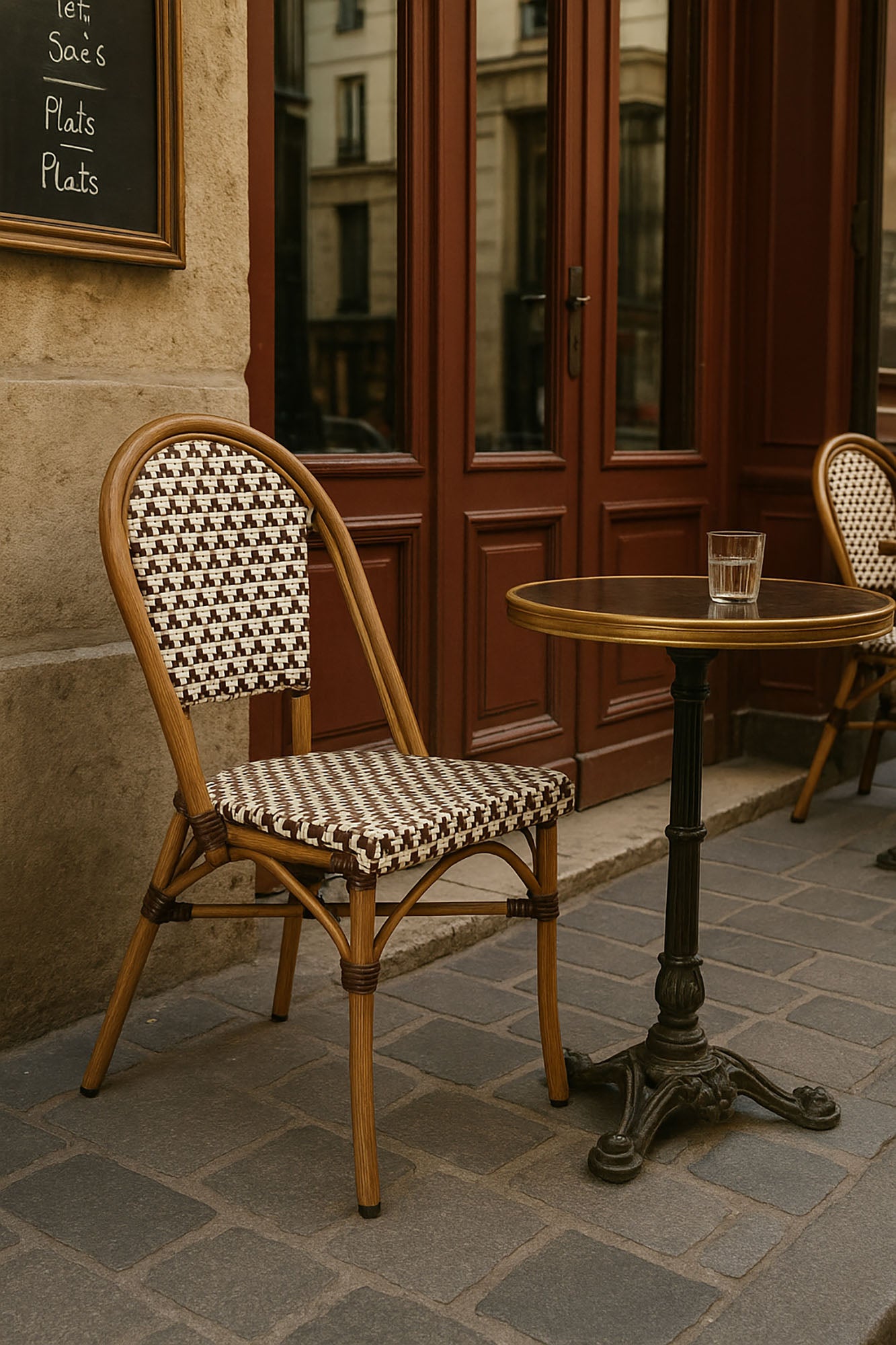 Synthetic Rattan Aluminum Chair 46X57X88 Brown