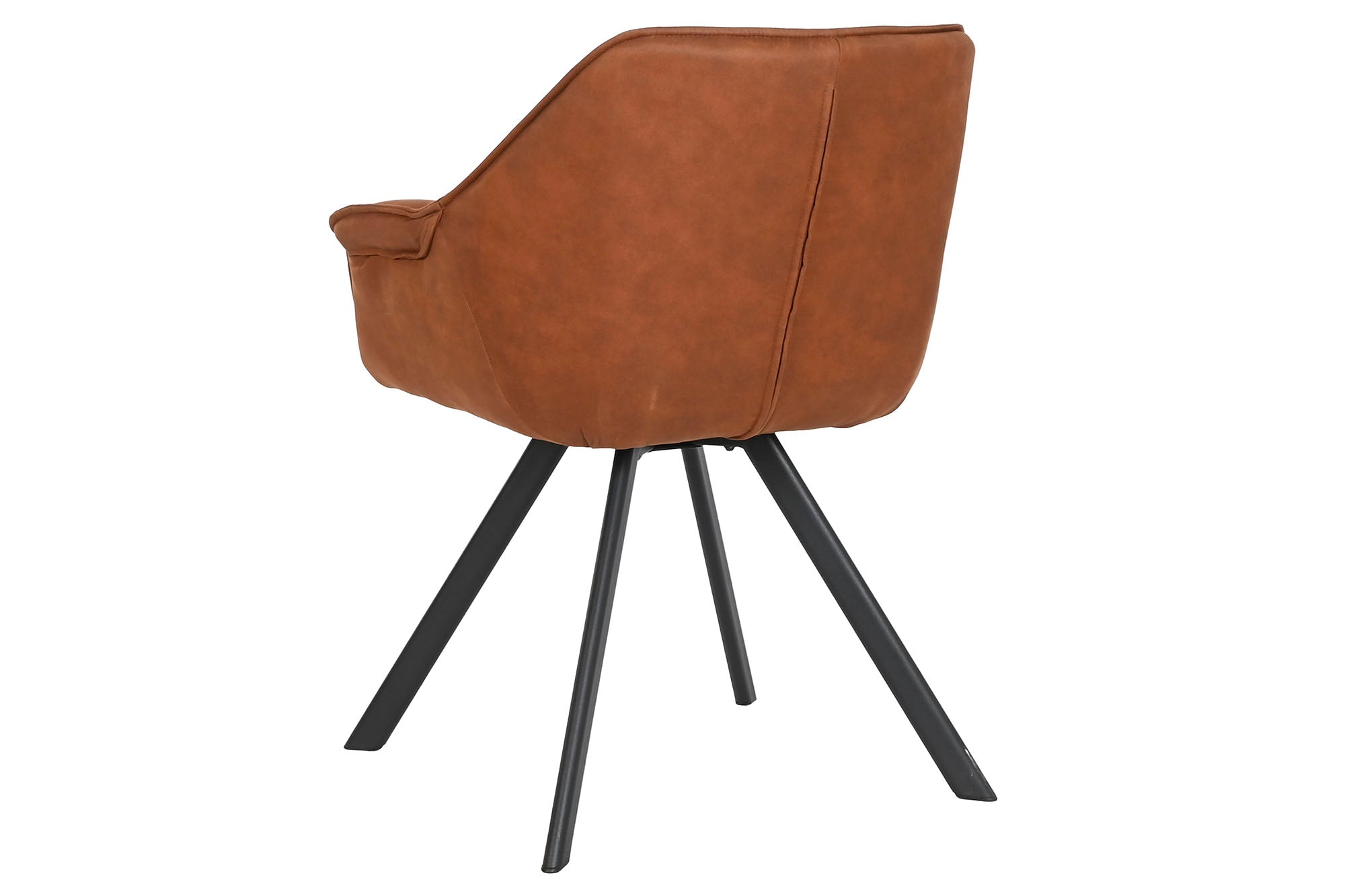 Silla Microfibra Metal 67X64X83 Simil Piel Camel