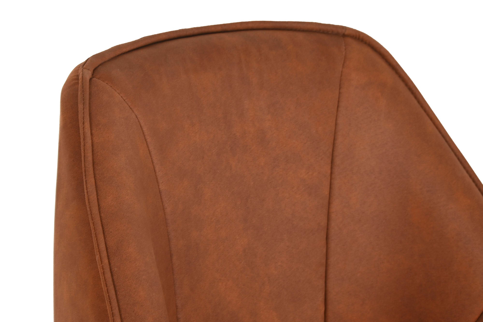 Silla Microfibra Metal 67X64X83 Simil Piel Camel