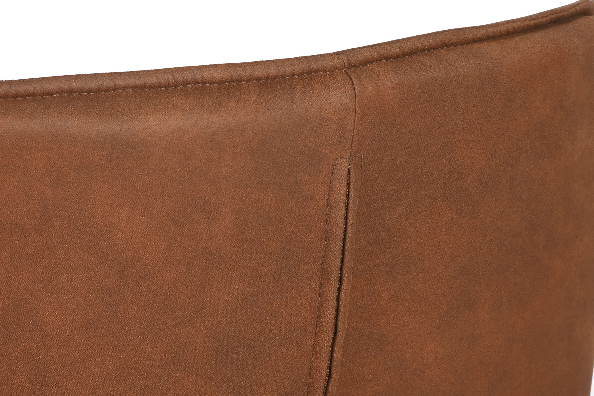 Silla Microfibra Metal 67X64X83 Simil Piel Camel