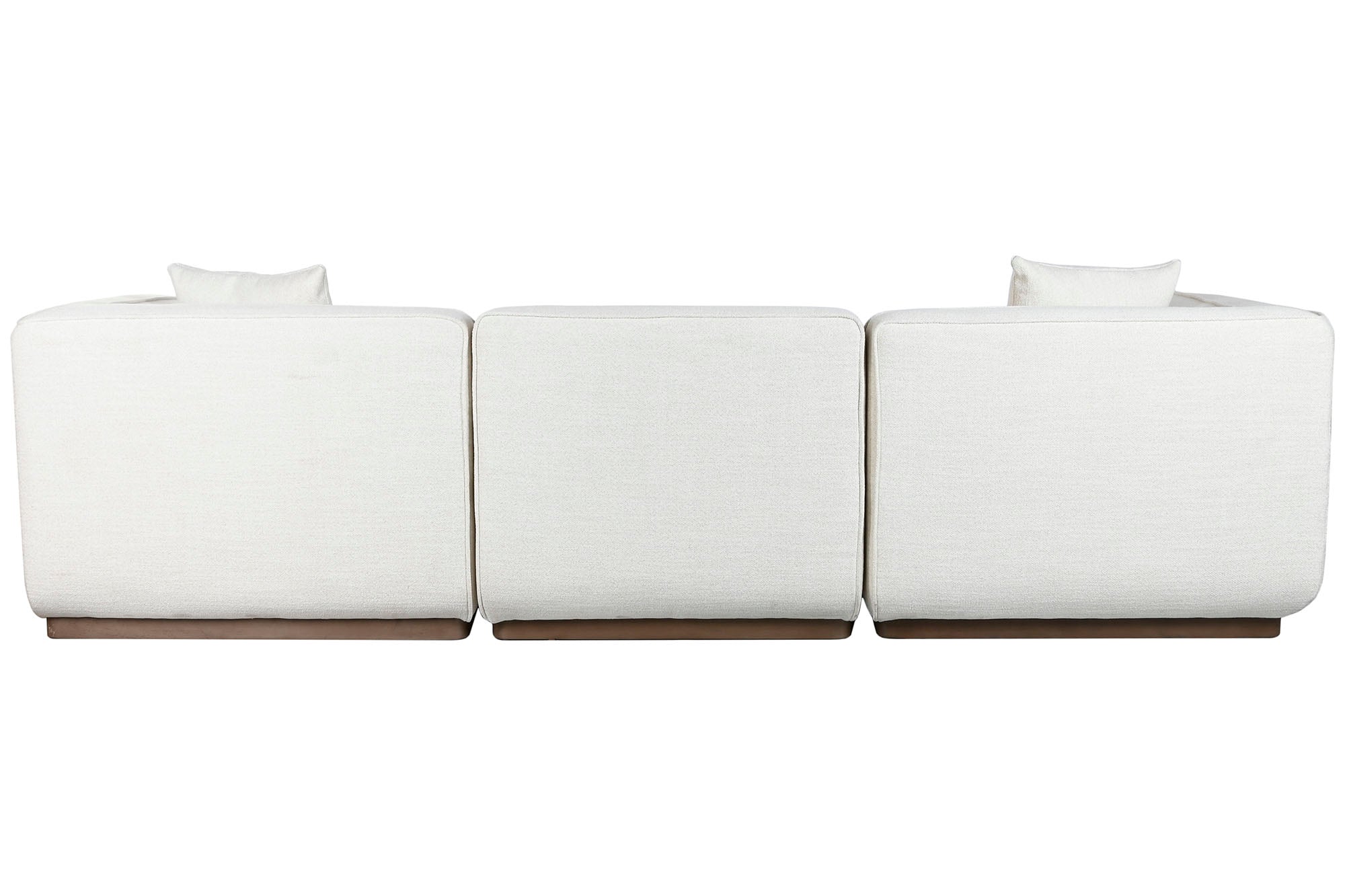 Sofa Rubber Wood Polyester 279x171x72 Cream