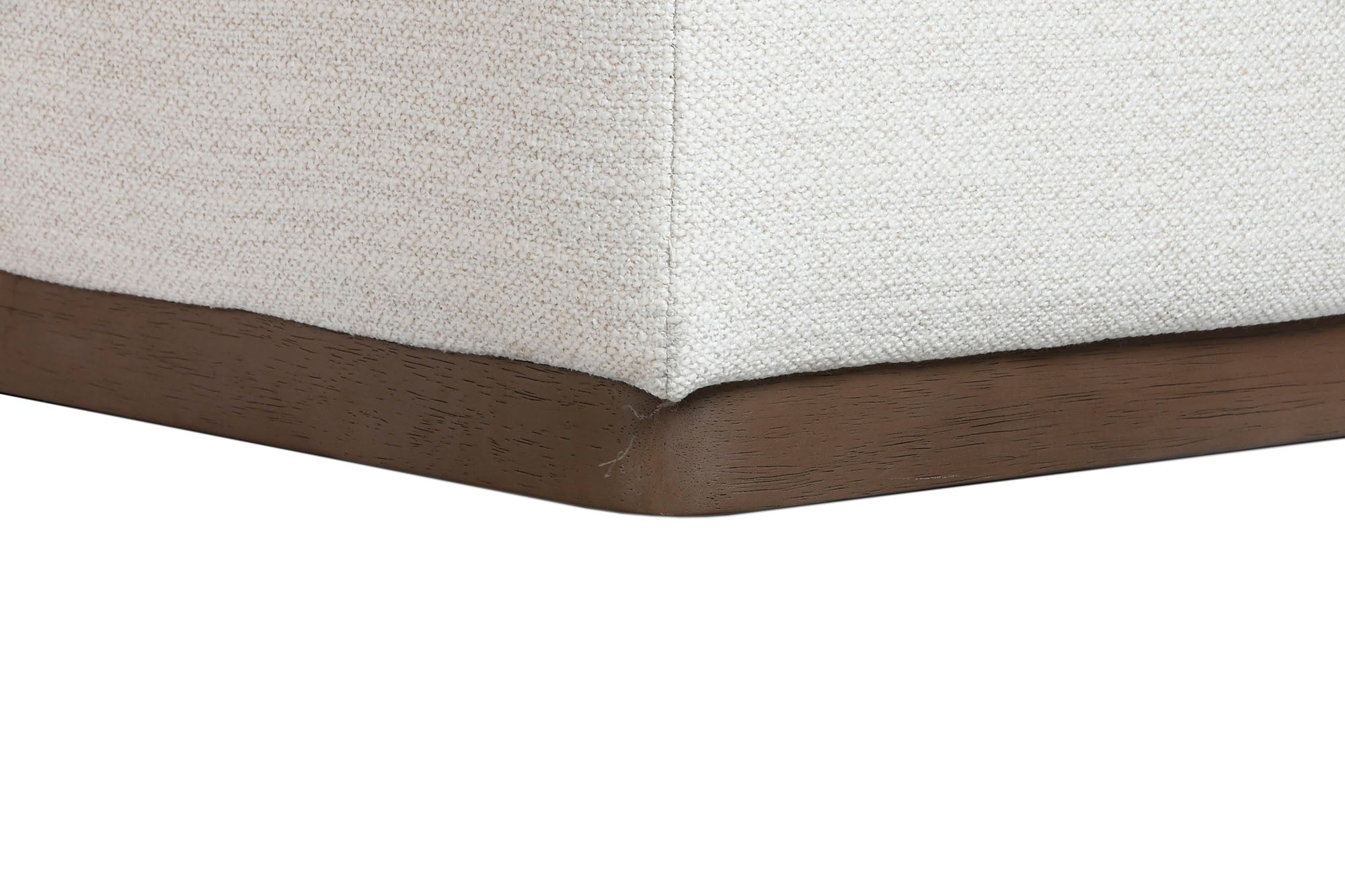 Sofa Rubber Wood Polyester 279x171x72 Cream