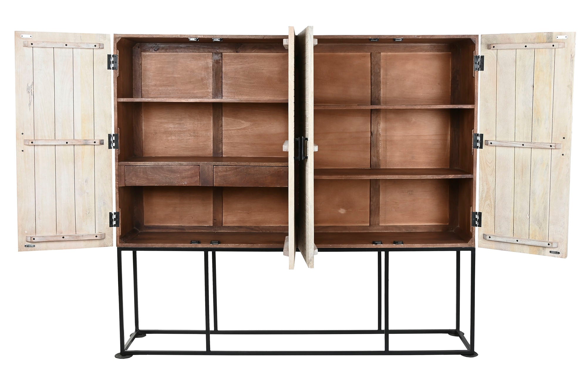Armario Mango Metal 180X40X160 Tallado Blanco