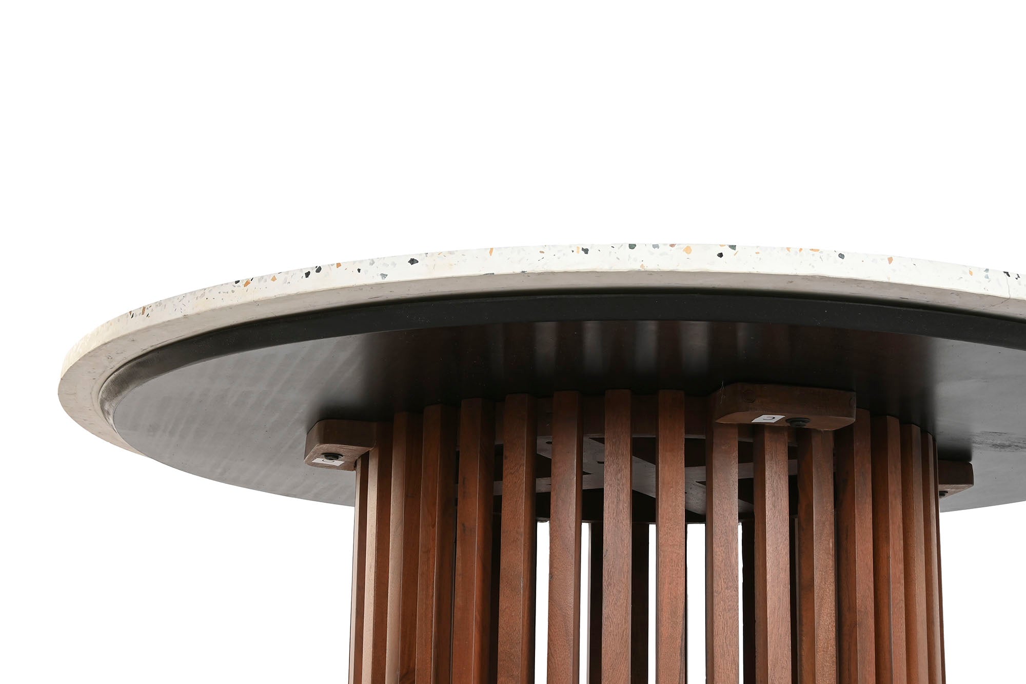 Mesa de Jantar Acacia Terrazzo 130x130x76