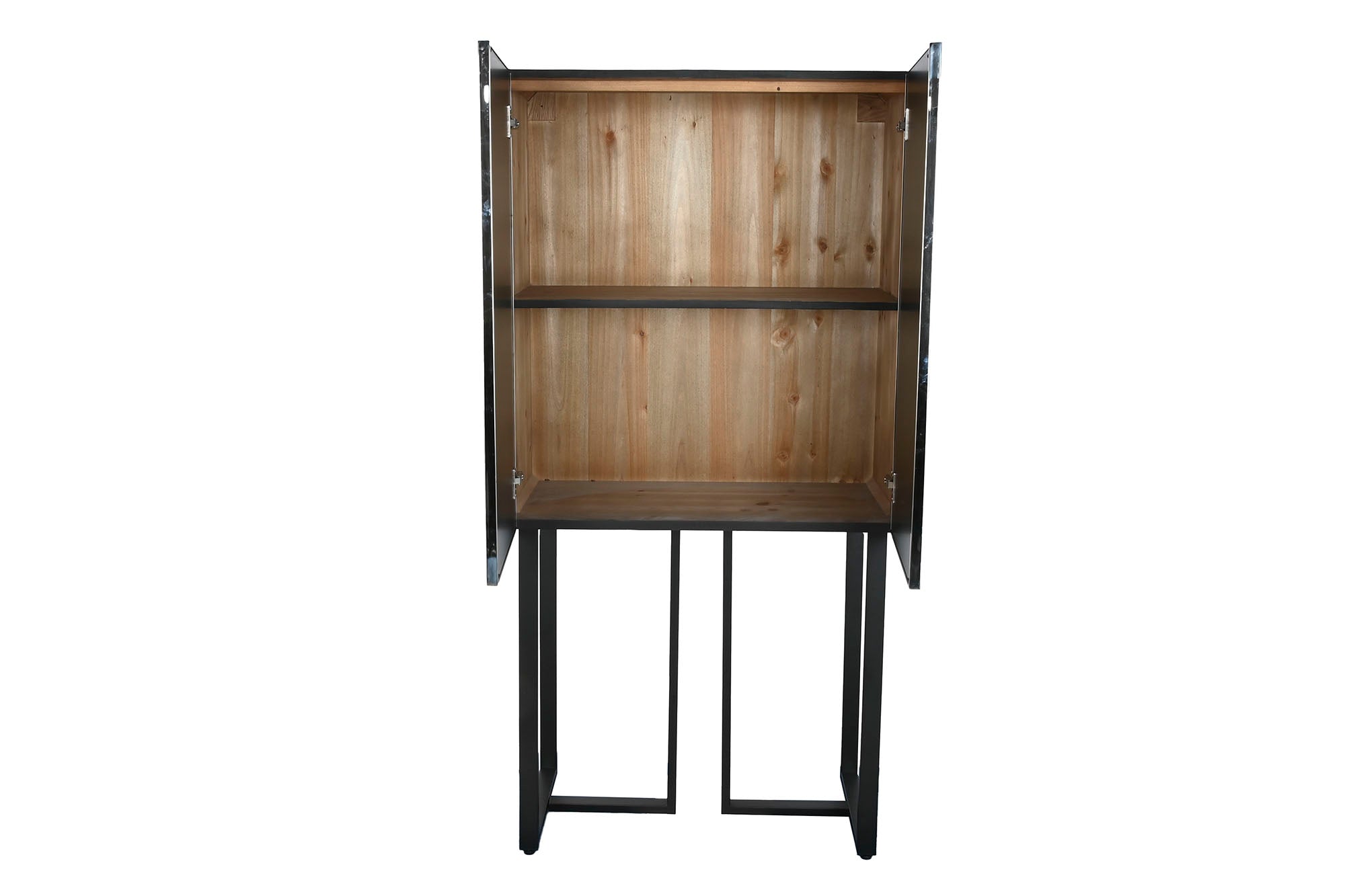 Aparador Metal Acero 80X41X160 Plateado