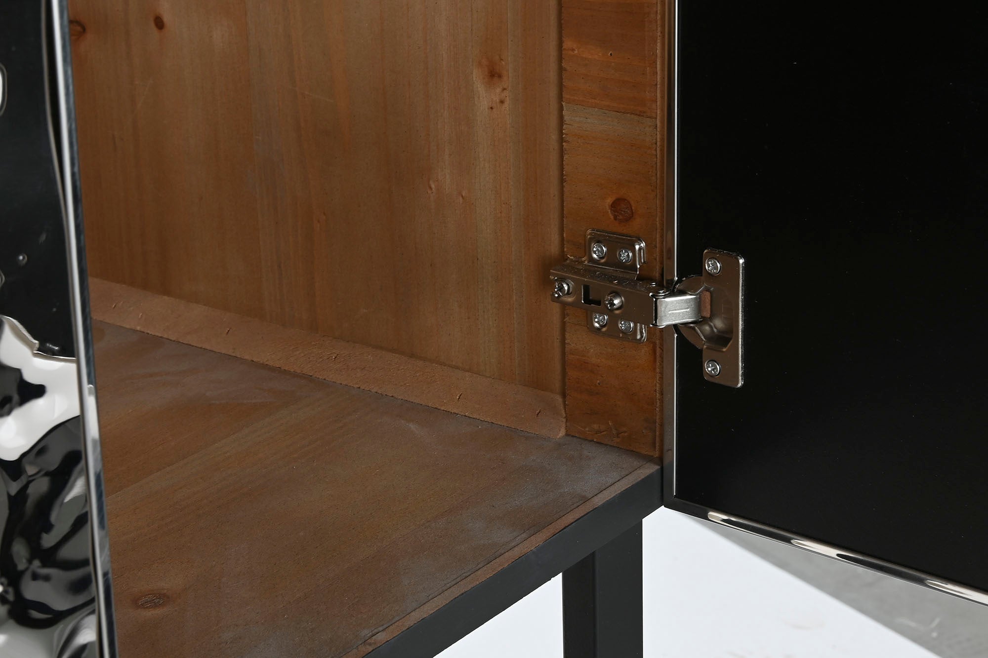 Aparador Metal Acero 80X41X160 Plateado