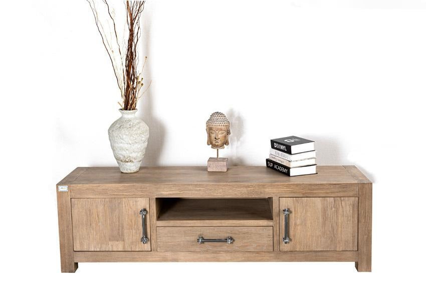 Mueble Tv Madera De Hevea Metal 160X40X46,5 28,00