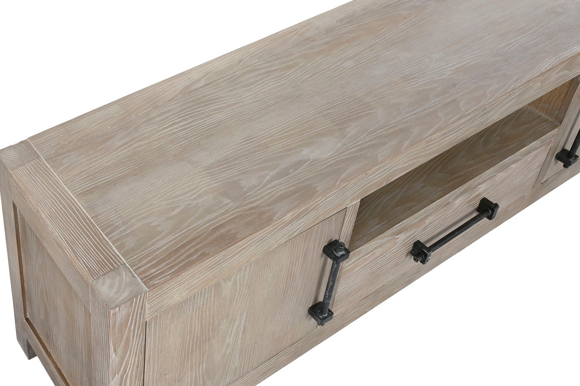 Mueble Tv Madera De Hevea Metal 160X40X46,5 28,00