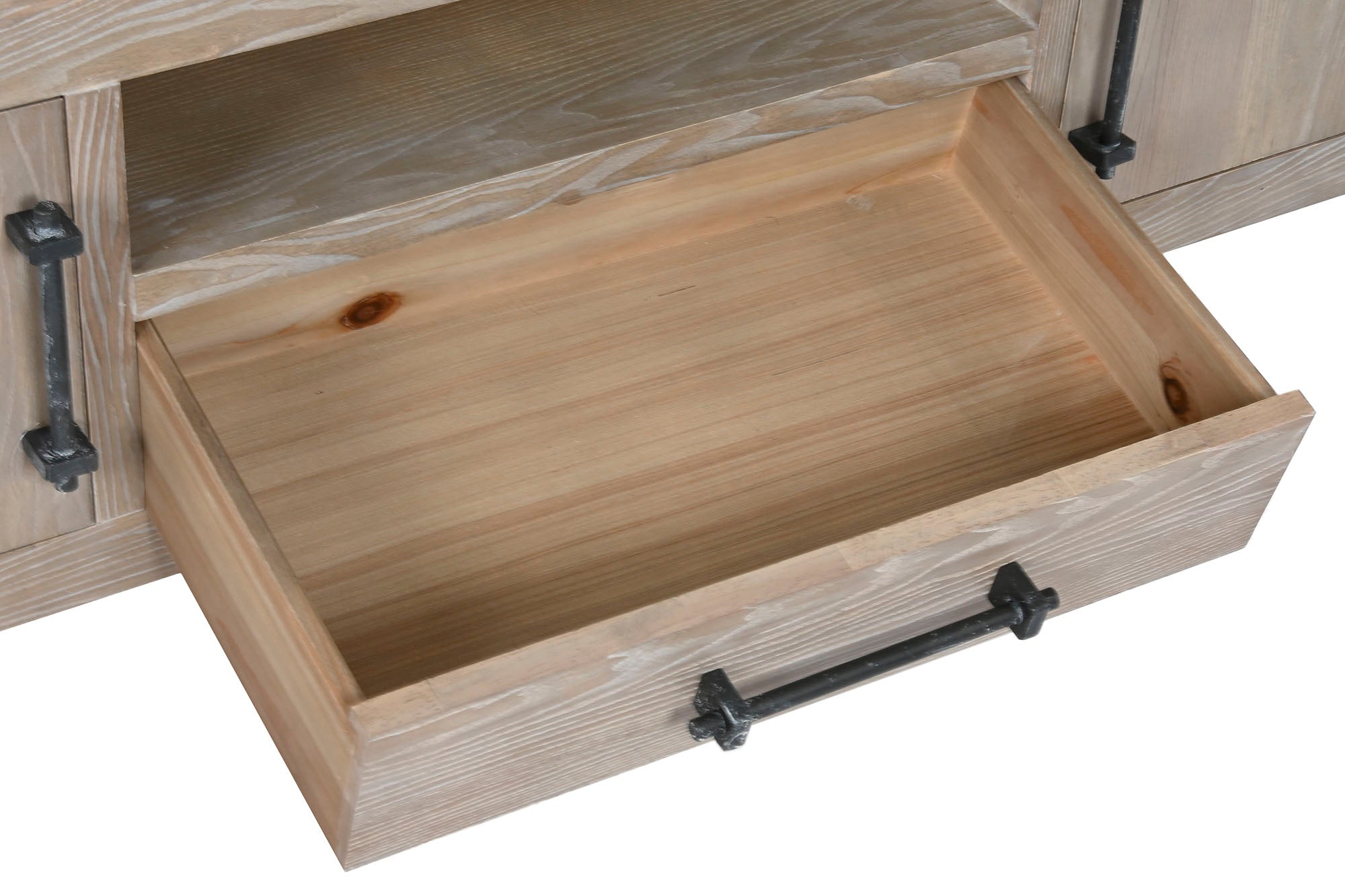 Mueble Tv Madera De Hevea Metal 160X40X46,5 28,00