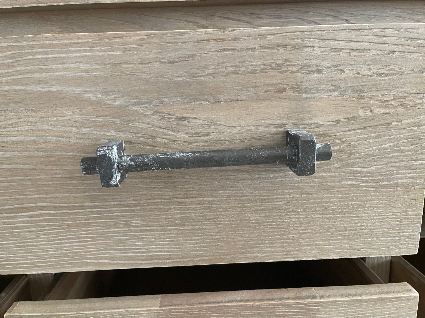 Comoda Madera De Hevea Metal 170X40X82
