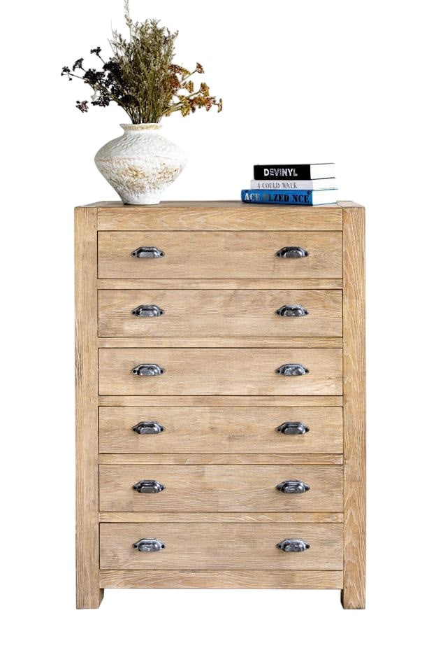 Chifonier Madera De Hevea 88X40X122 Natural
