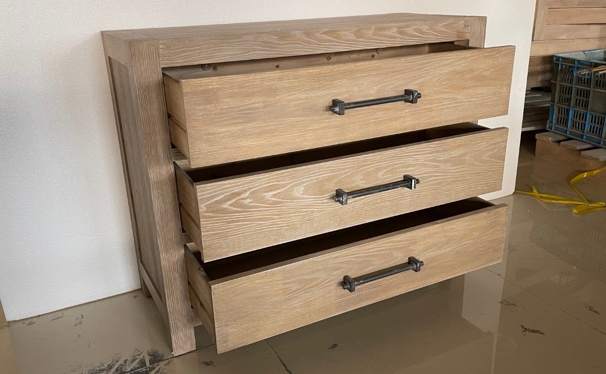 Comoda Madera De Hevea 100X40X88
