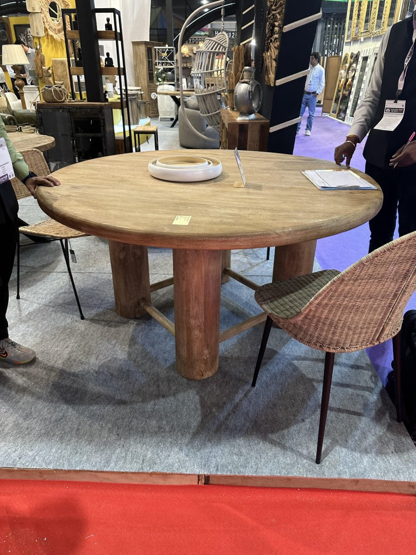 Mesa Redonda Comedor Mango 150X150X78,7 Marron