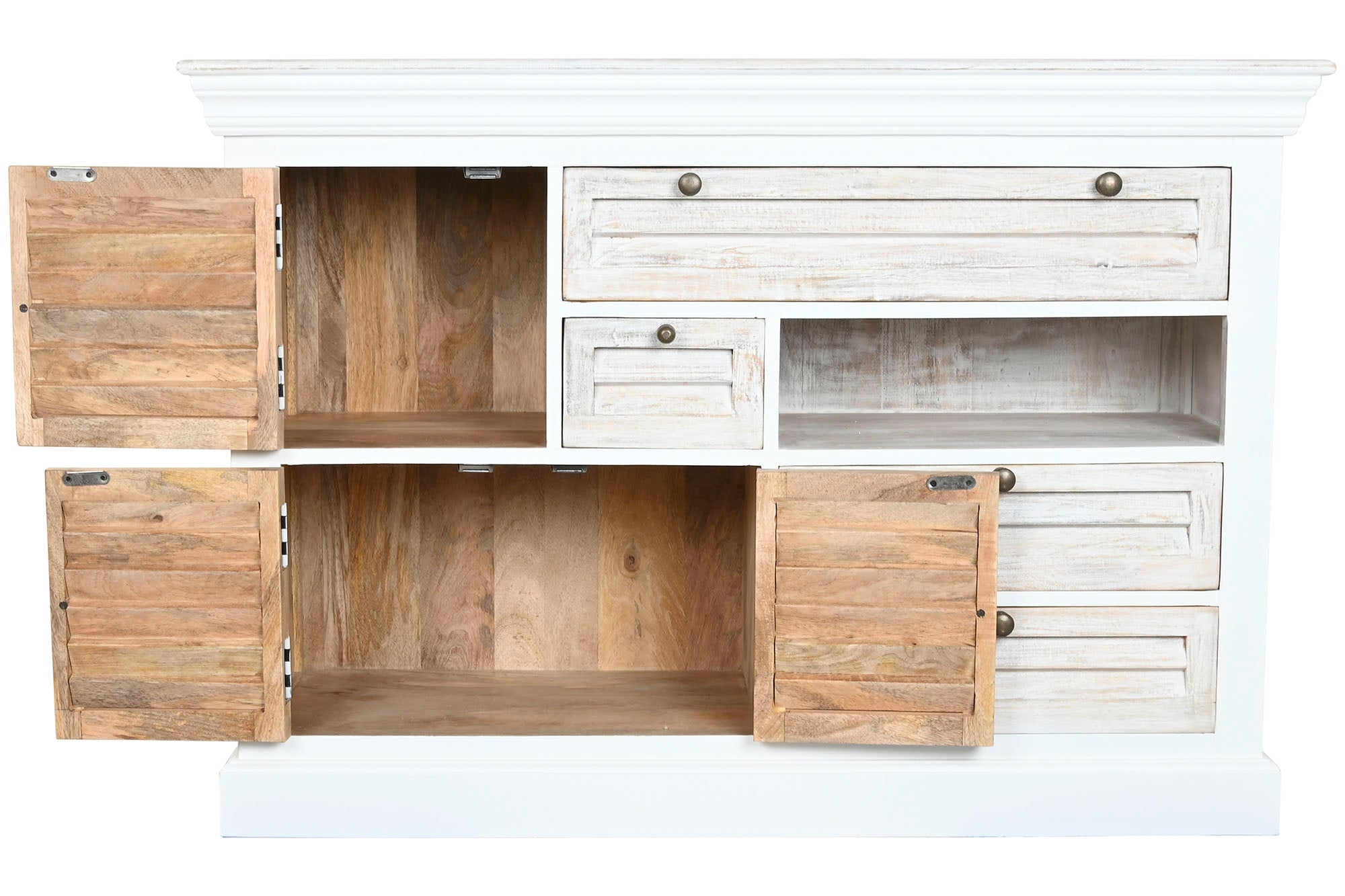 Cajonera Mango 115X40X80 Desgastado Blanco