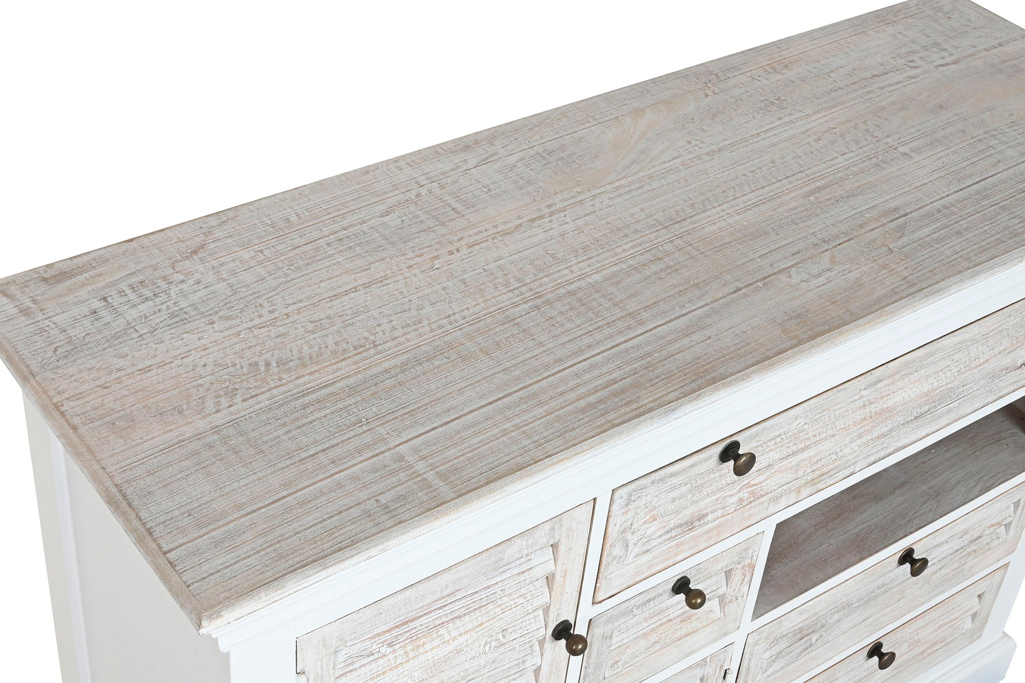 Cajonera Mango 115X40X80 Desgastado Blanco