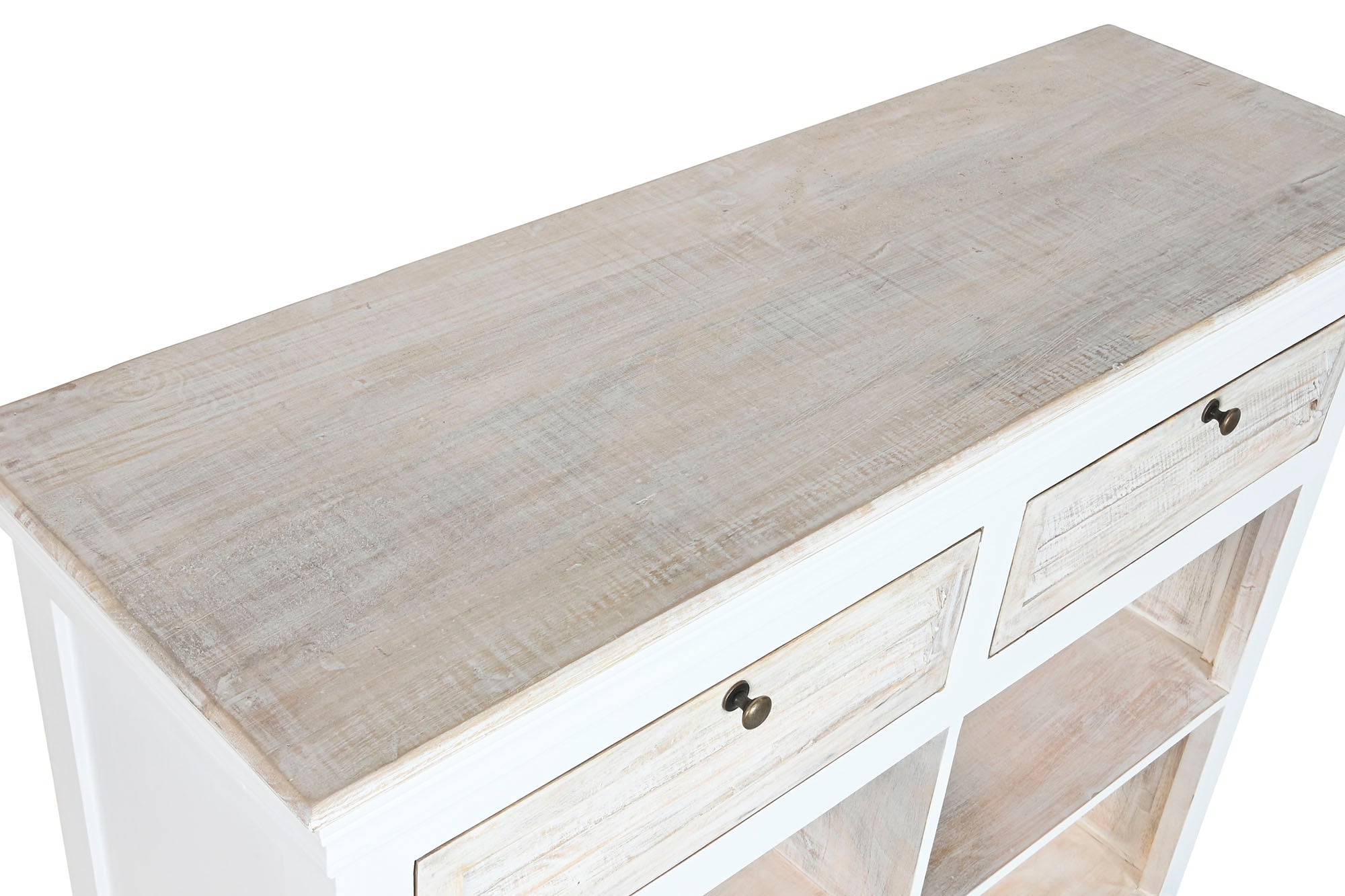 Botellero Mango 120X40X98 Desgastado Blanco