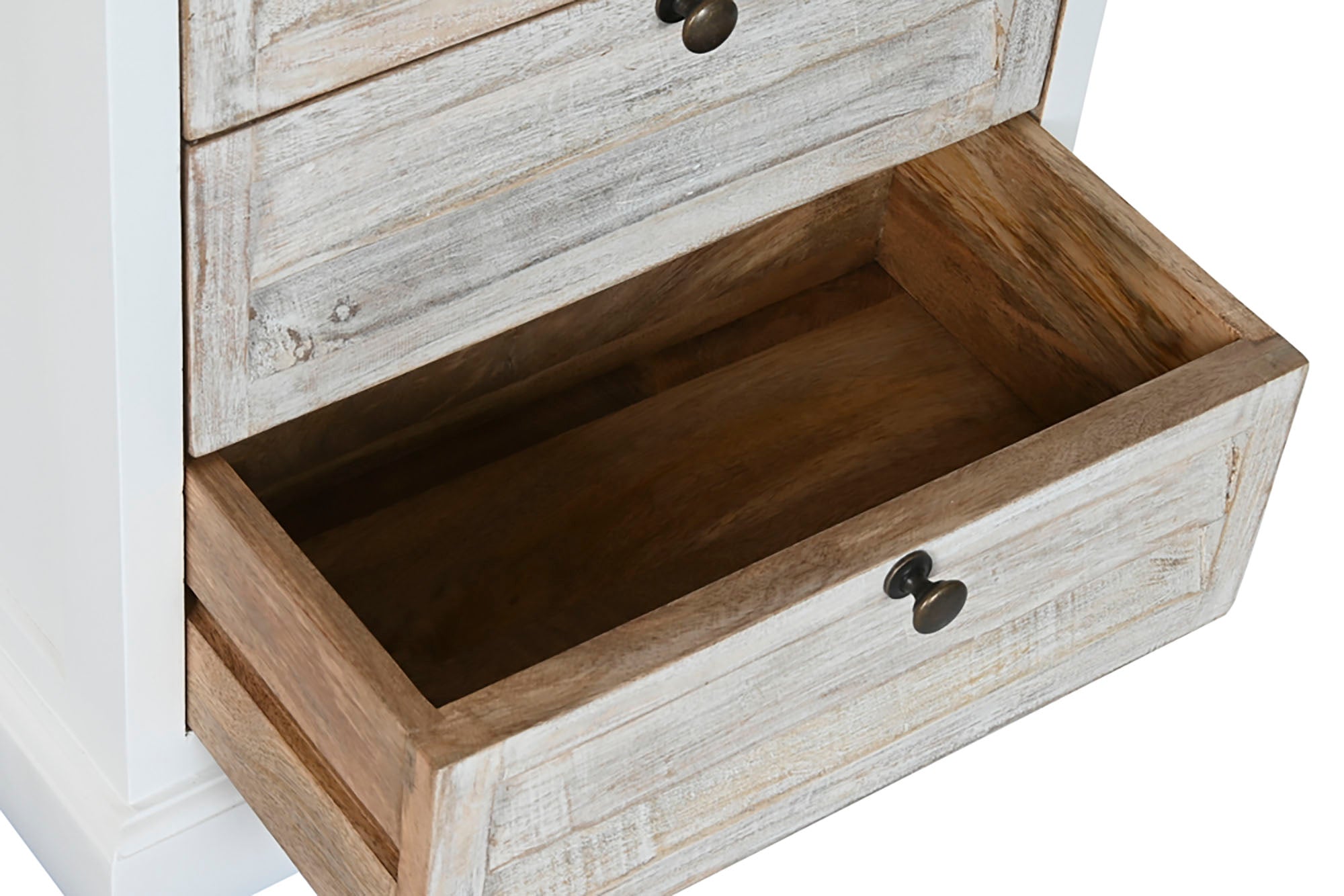 Mesita De Noche Mango 55X35X65 19,98 Blanco