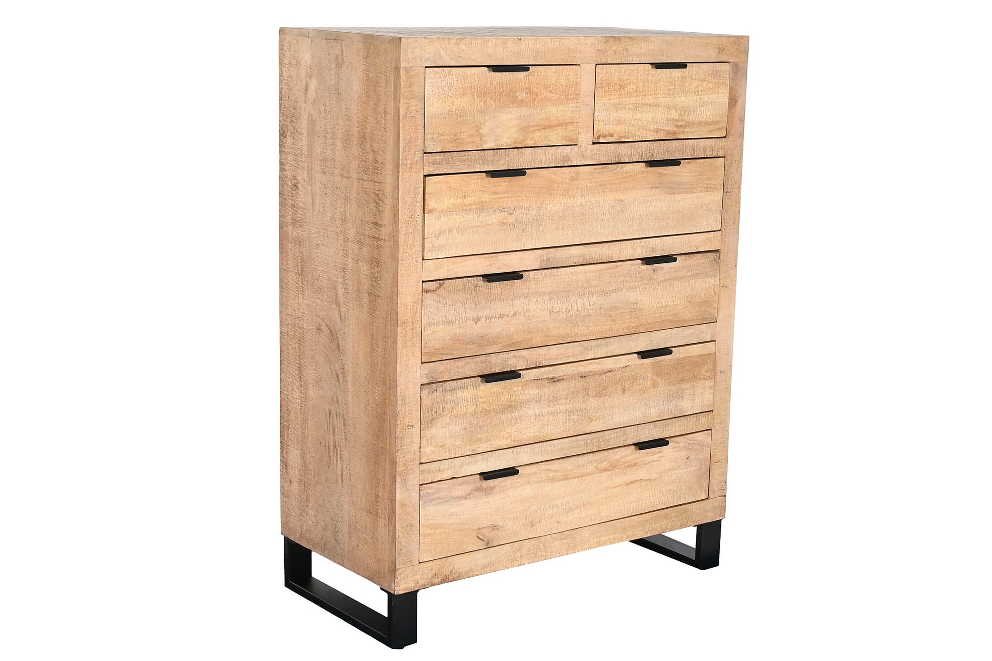Cômoda com puxador de metal 90x45x121 marrom