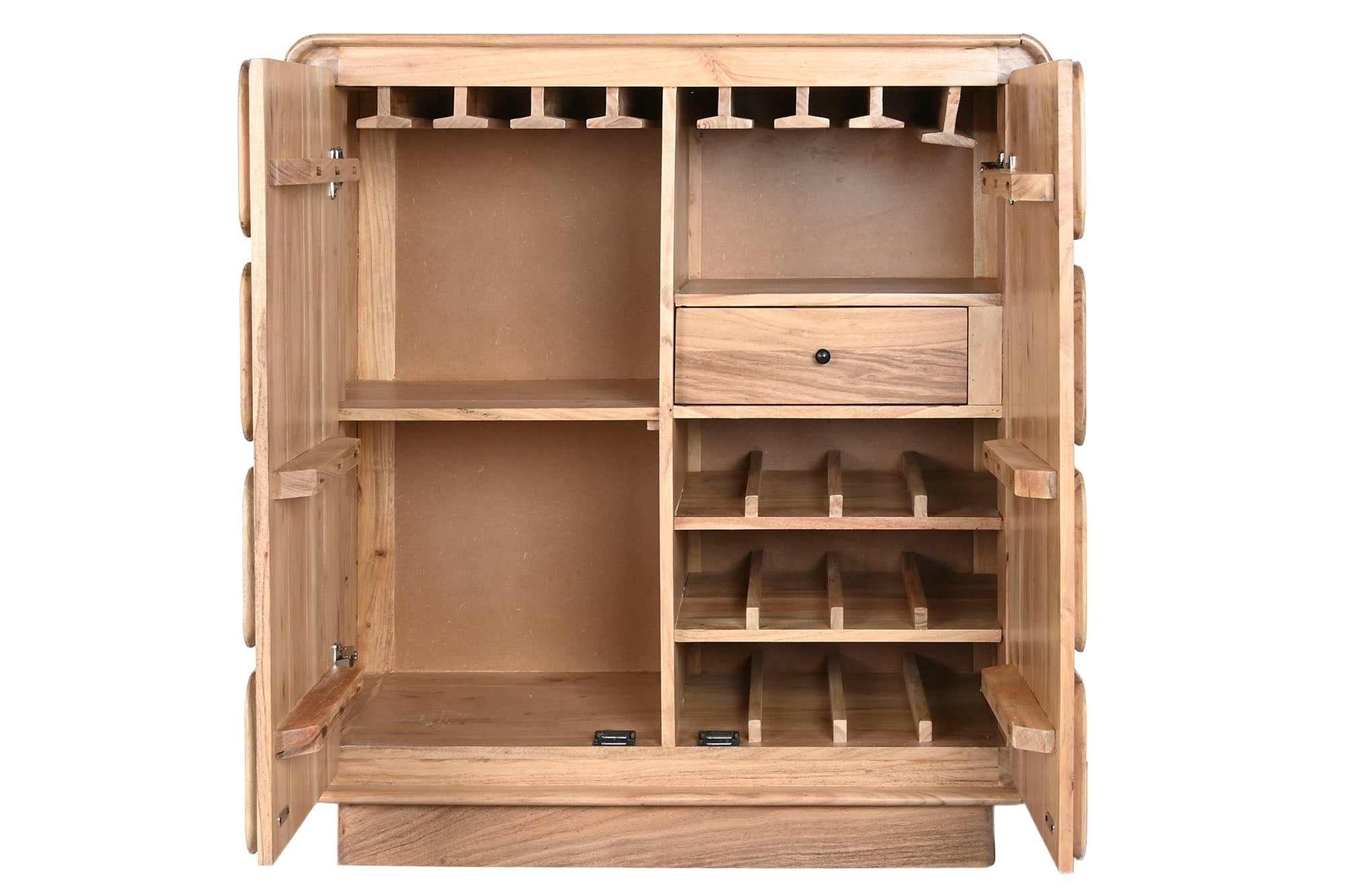 Mueble Bar Acacia Mdf 90X45X100 Natural