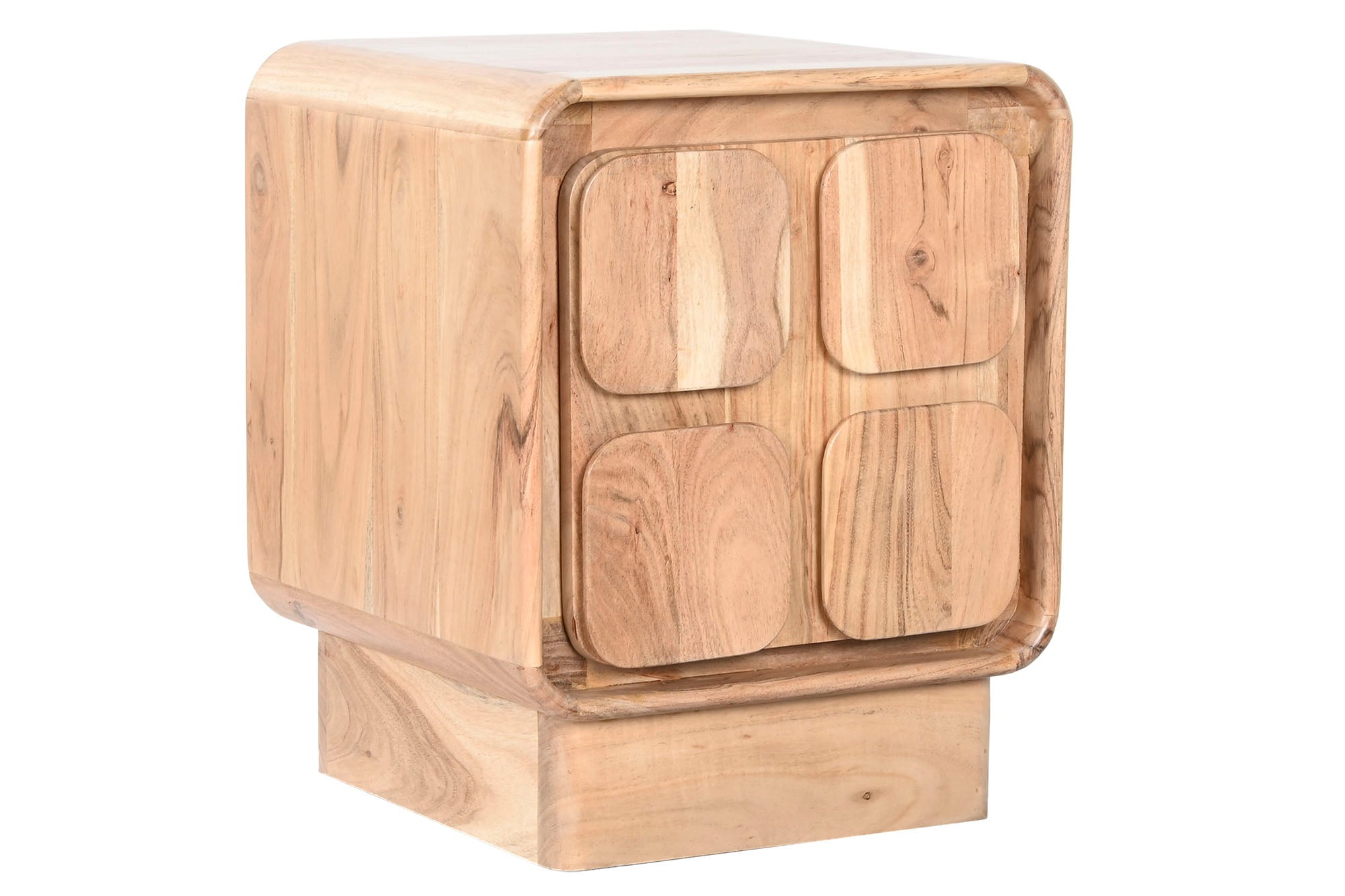 Mesita De Noche Acacia Mdf 40X40X50 17,70 Natural