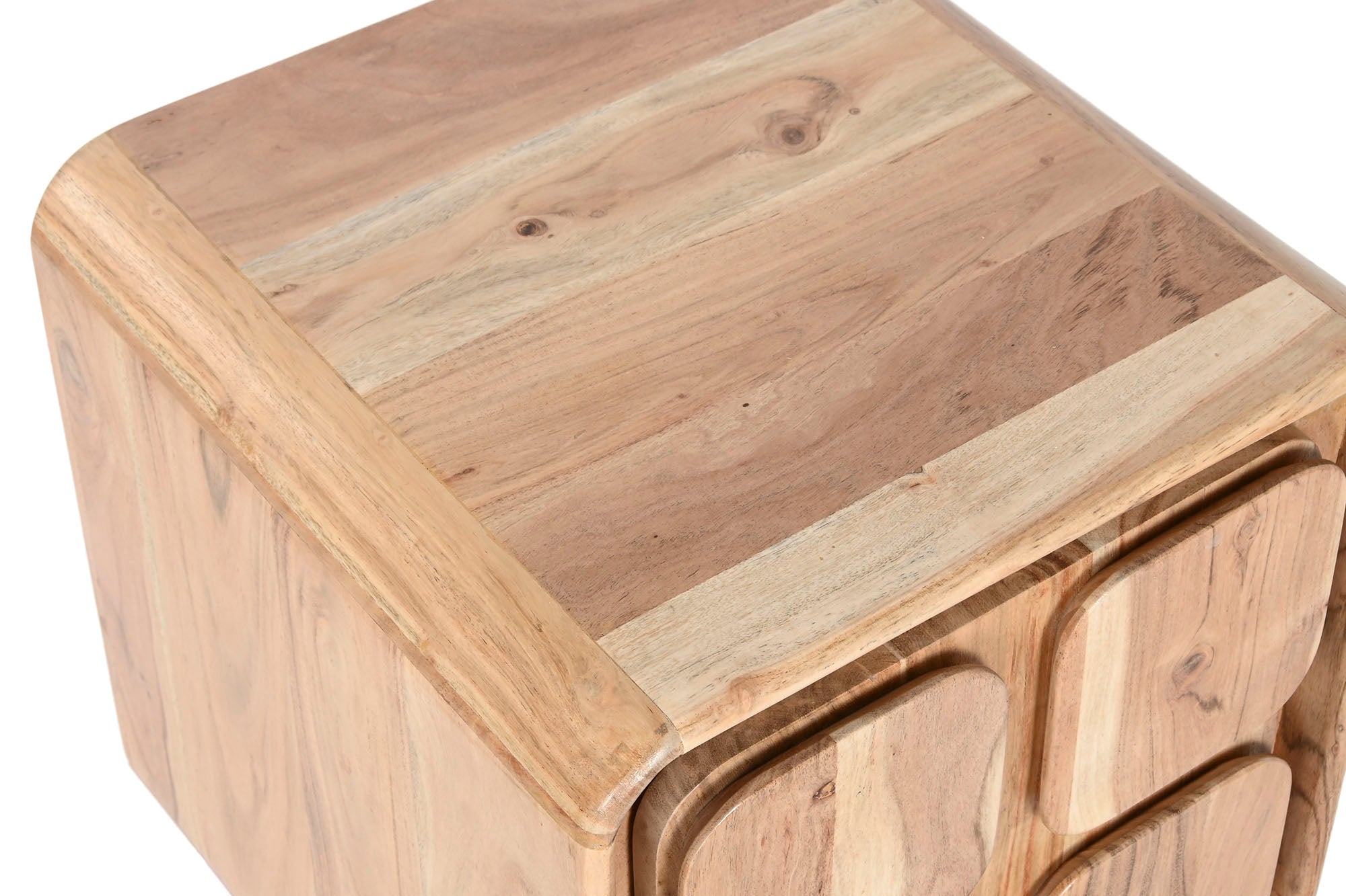 Mesita De Noche Acacia Mdf 40X40X50 17,70 Natural
