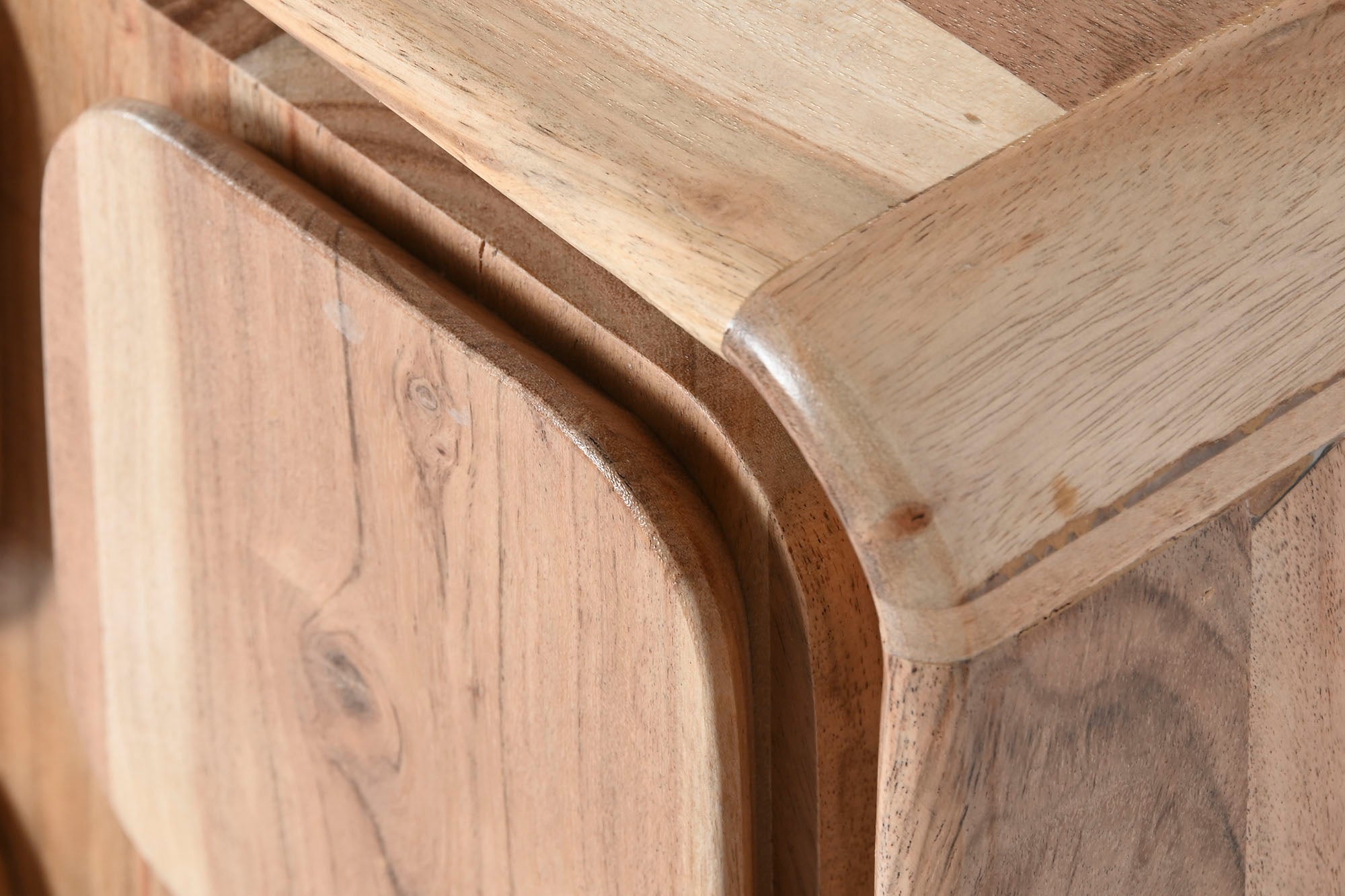 Mesita De Noche Acacia Mdf 40X40X50 17,70 Natural