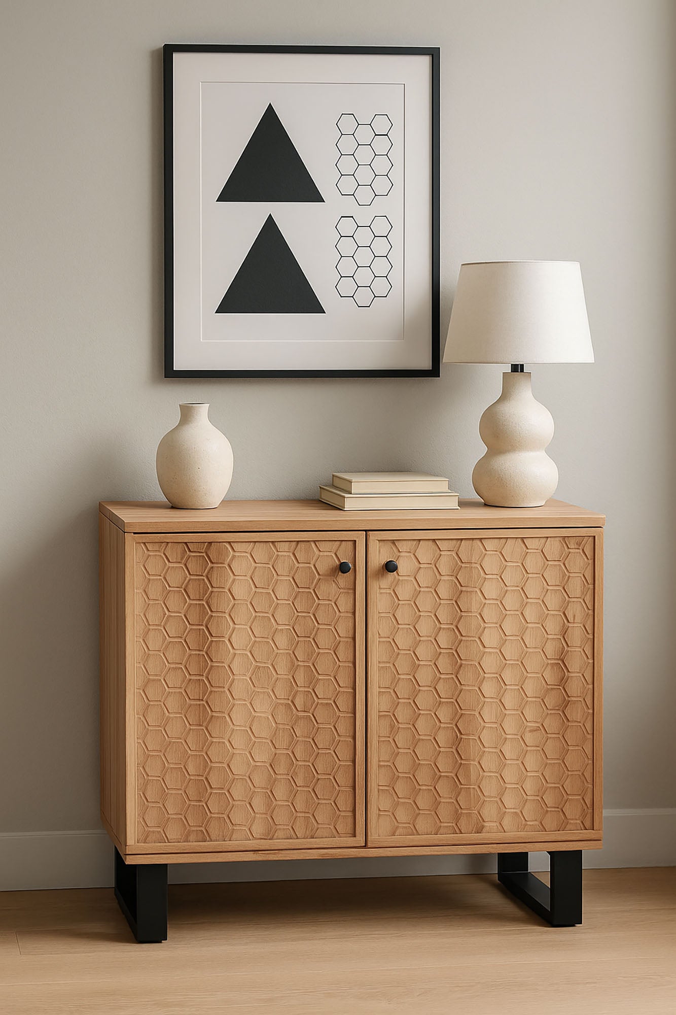 Aparador Acacia Metal 88X40X80 39,90