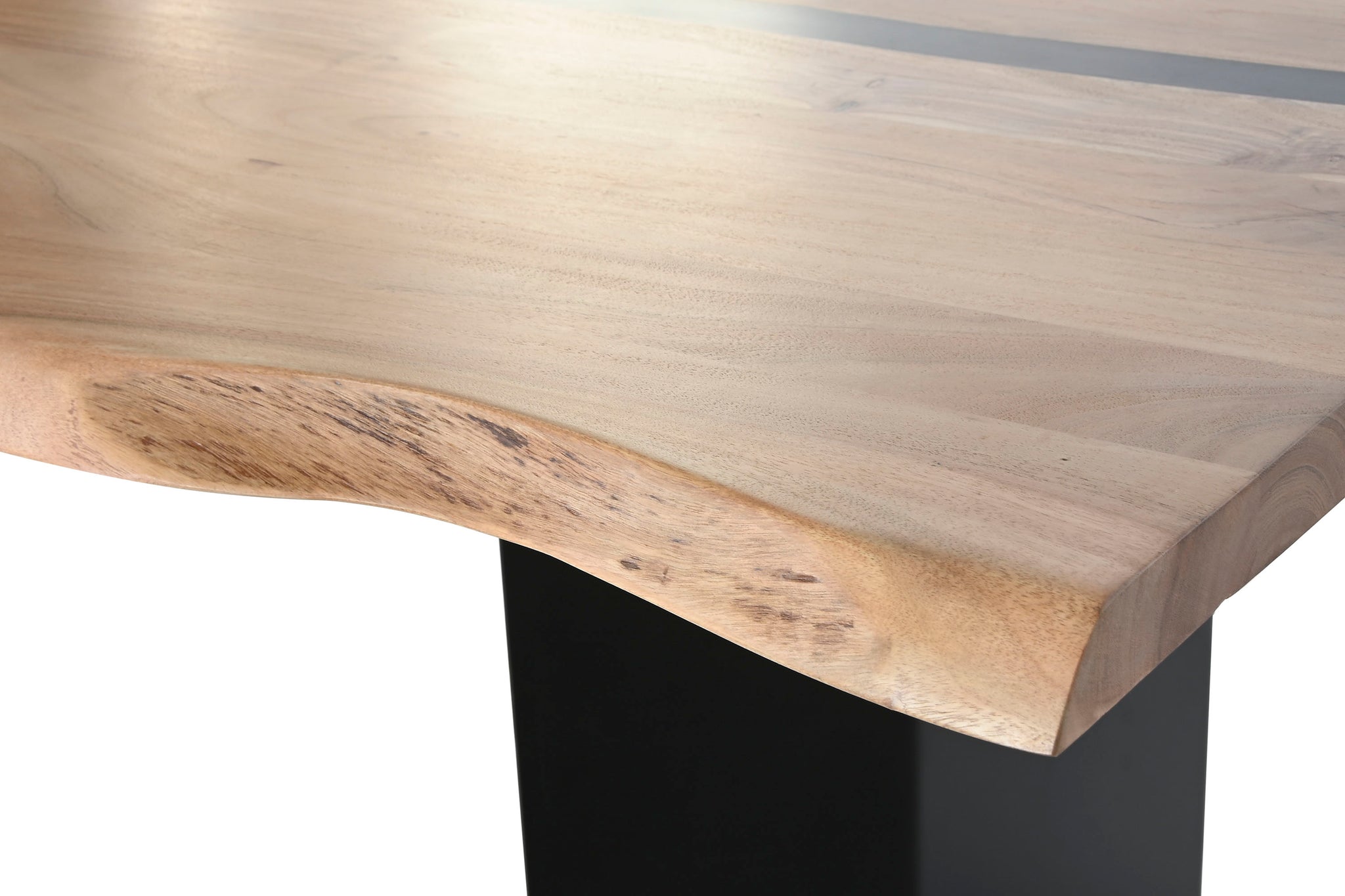 Mesa de Jantar em Metal Acácia 200x100x76